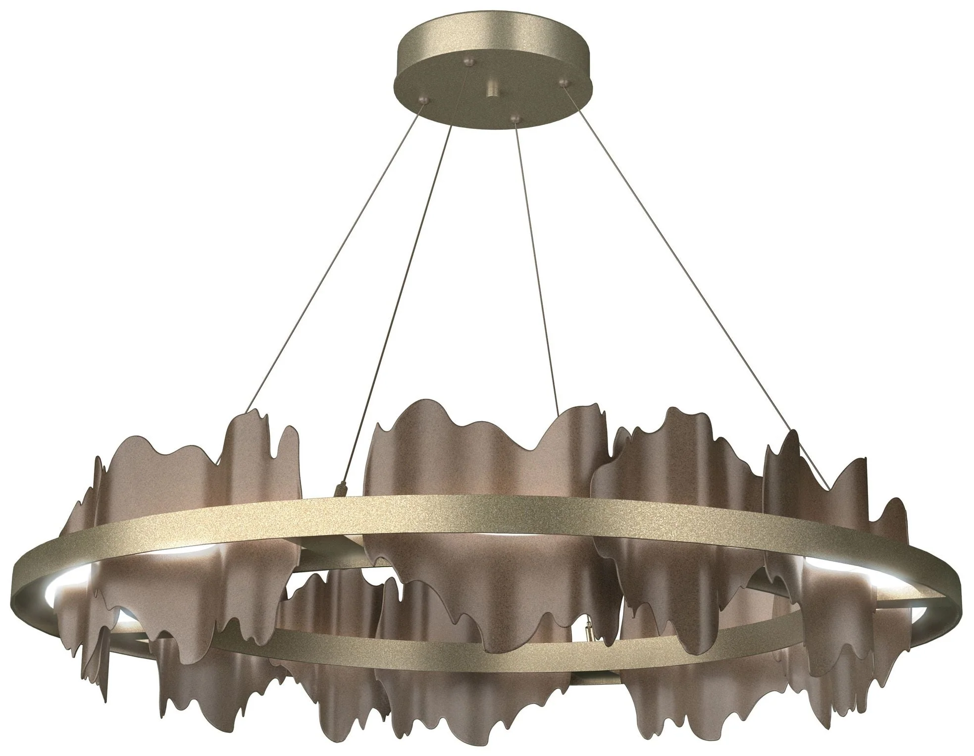 Hildene Circular LED Pendant - Gold - Bronze - Image 1
