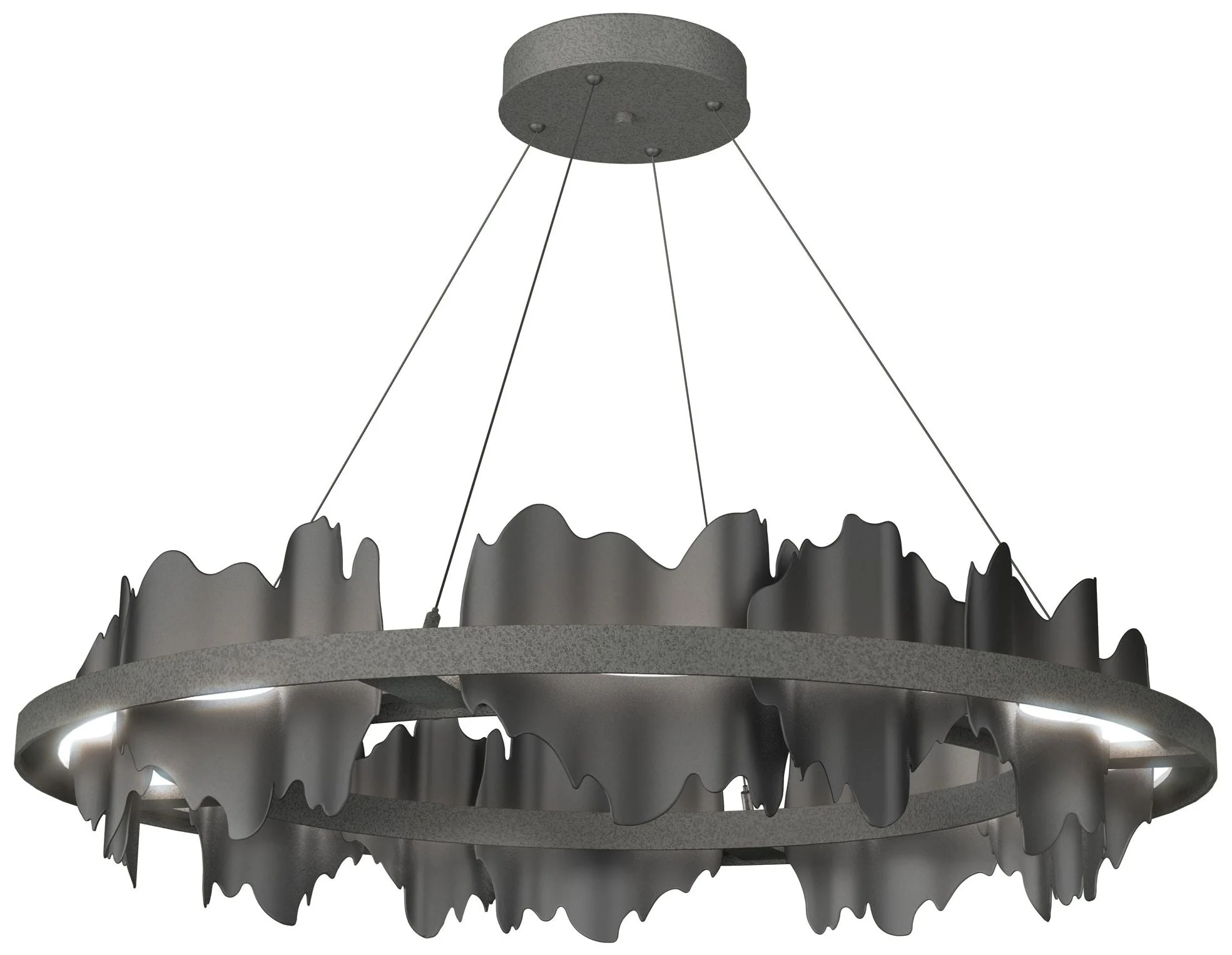 Hildene Circular LED Pendant - Iron - Black - Image 1