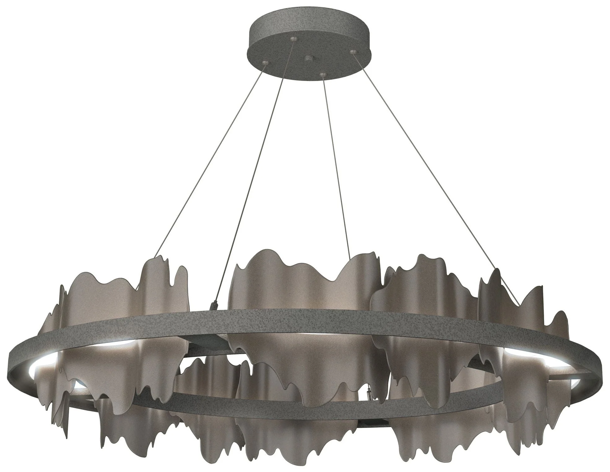 Hildene Circular LED Pendant - Iron - Dark Smoke - Image 1