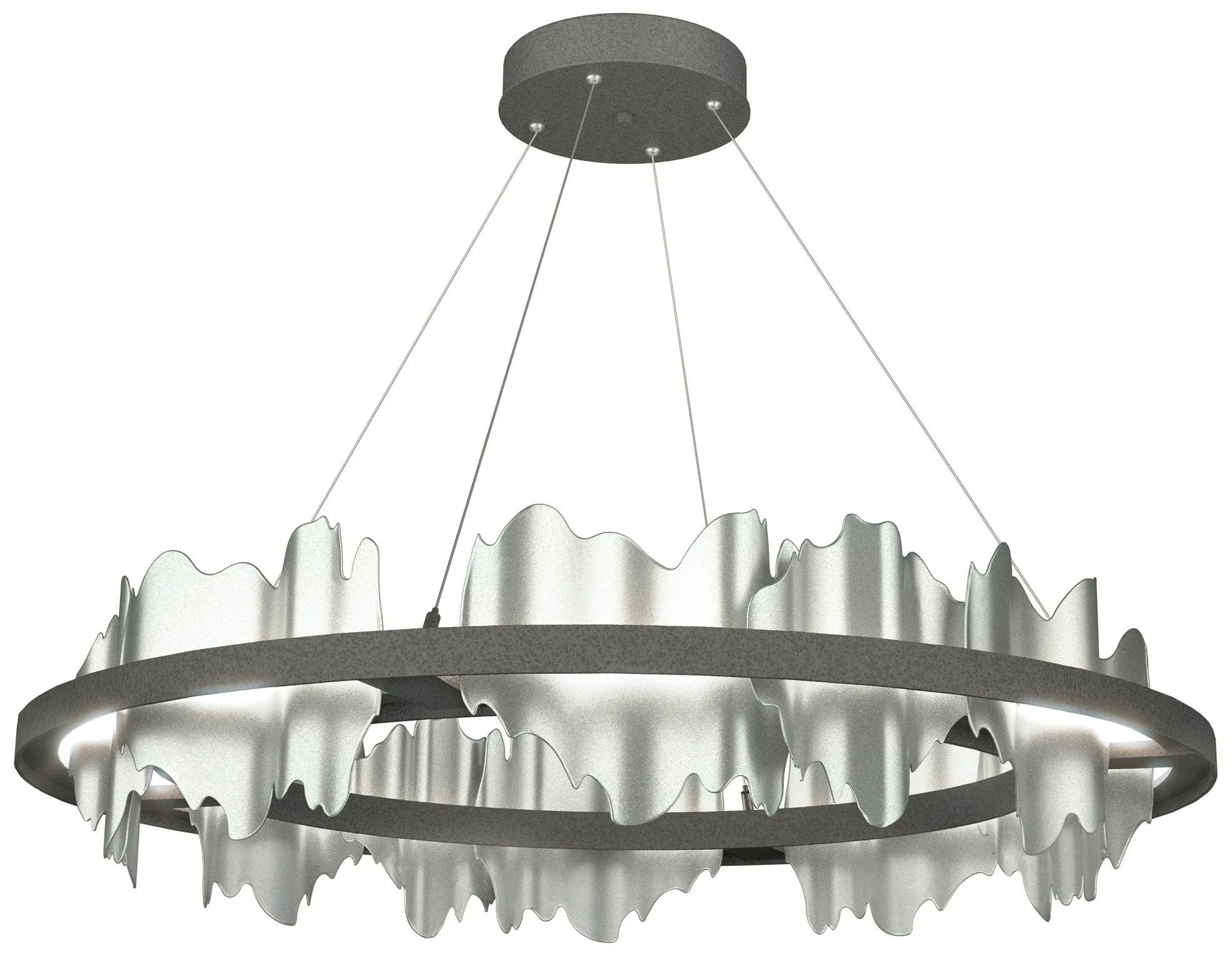 Hildene Circular LED Pendant - Iron - Platinum - Image 1