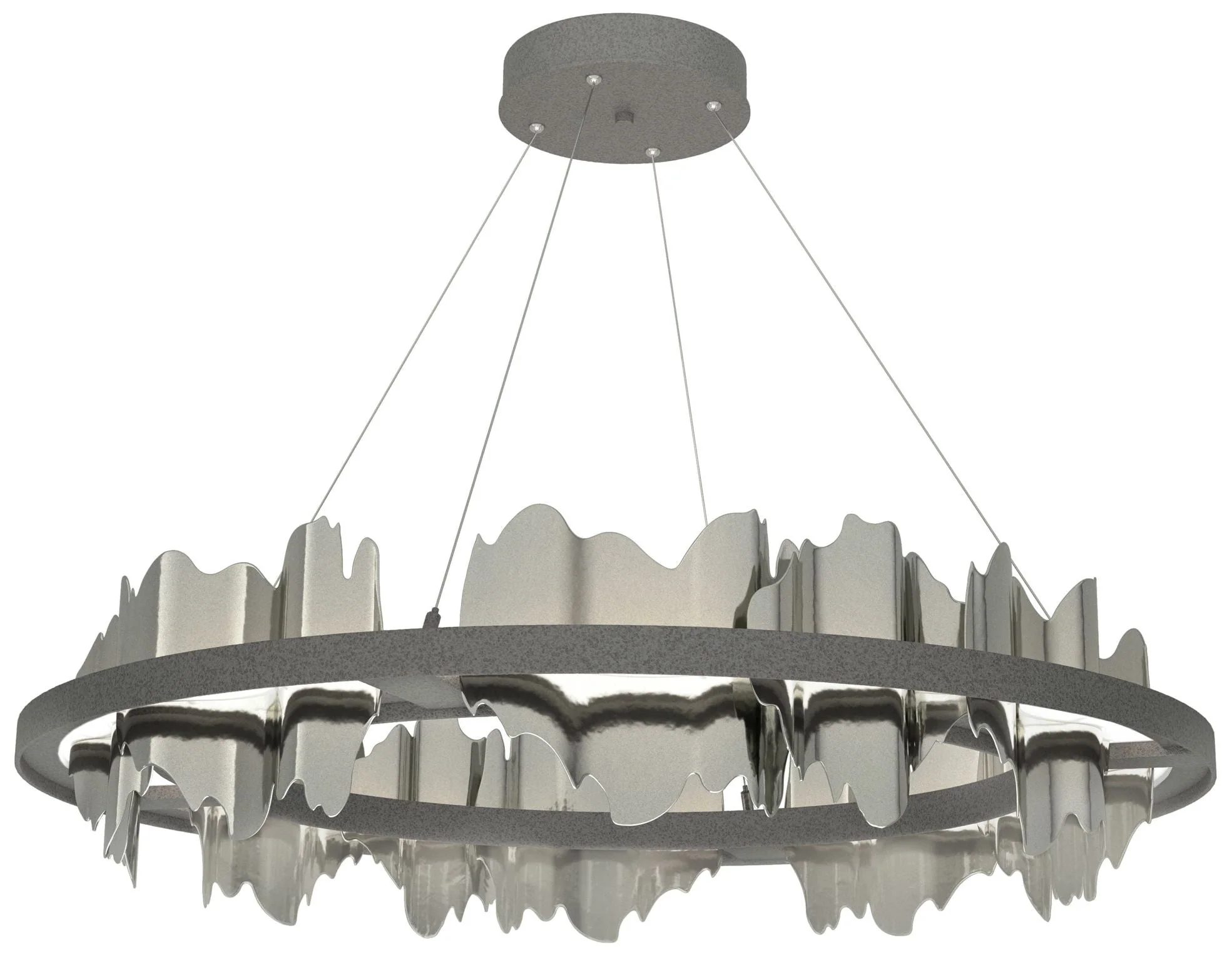 Hildene Circular LED Pendant - Iron - Sterling - Image 1
