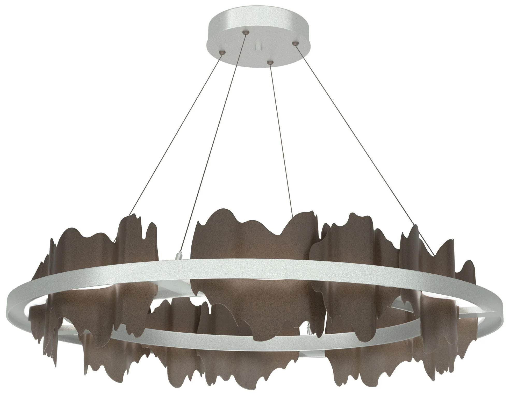 Hildene Circular LED Pendant - Platinum - Bronze - Image 1