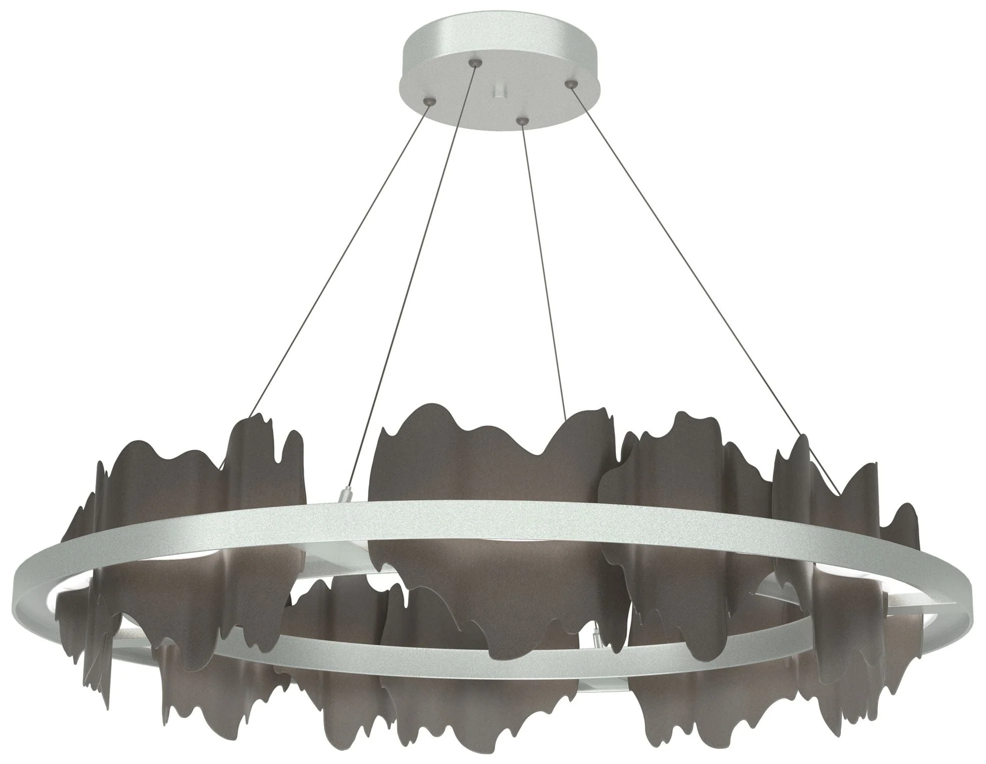 Hildene Circular LED Pendant - Platinum - Dark Smoke - Image 1