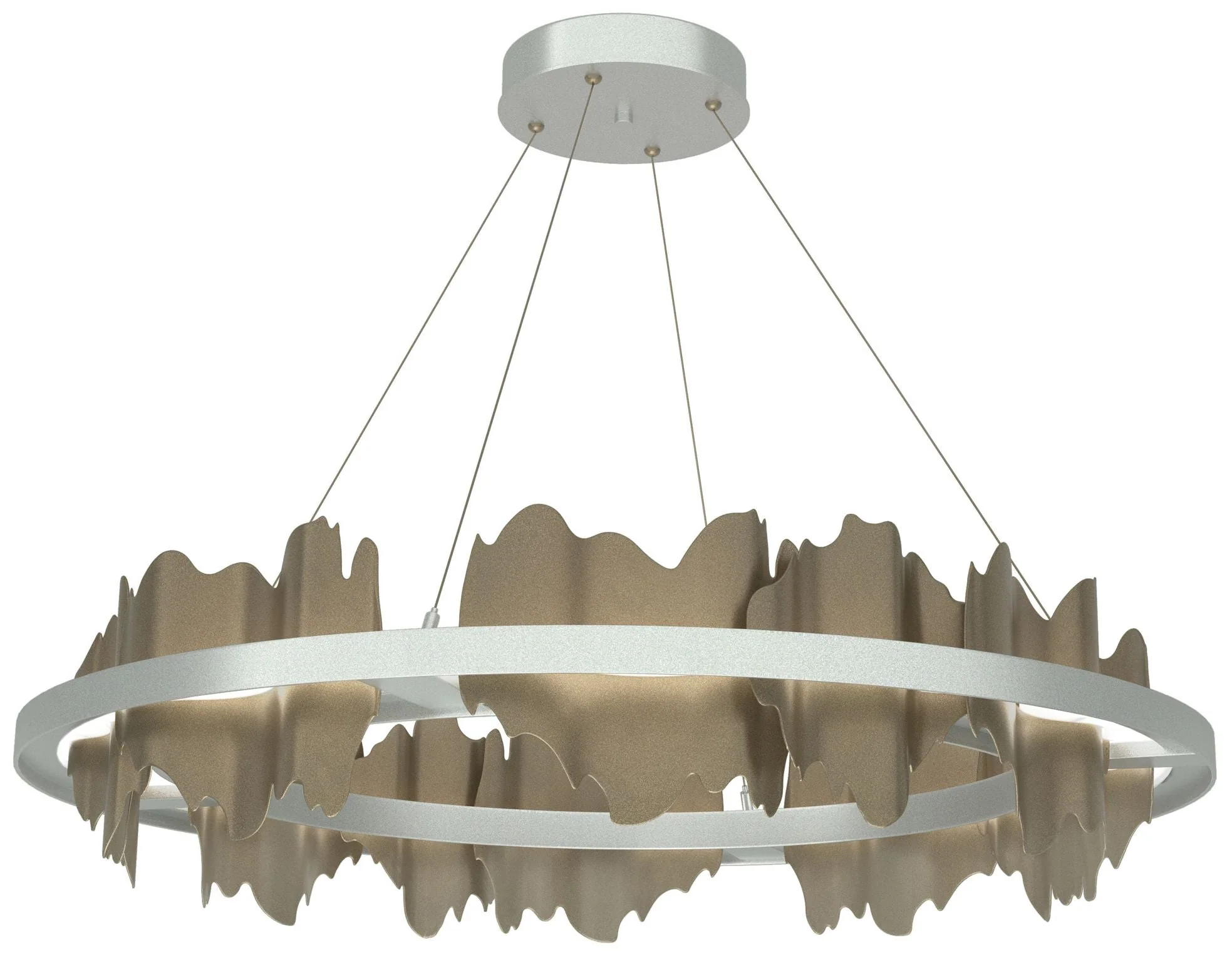 Hildene Circular LED Pendant - Platinum - Gold - Image 1