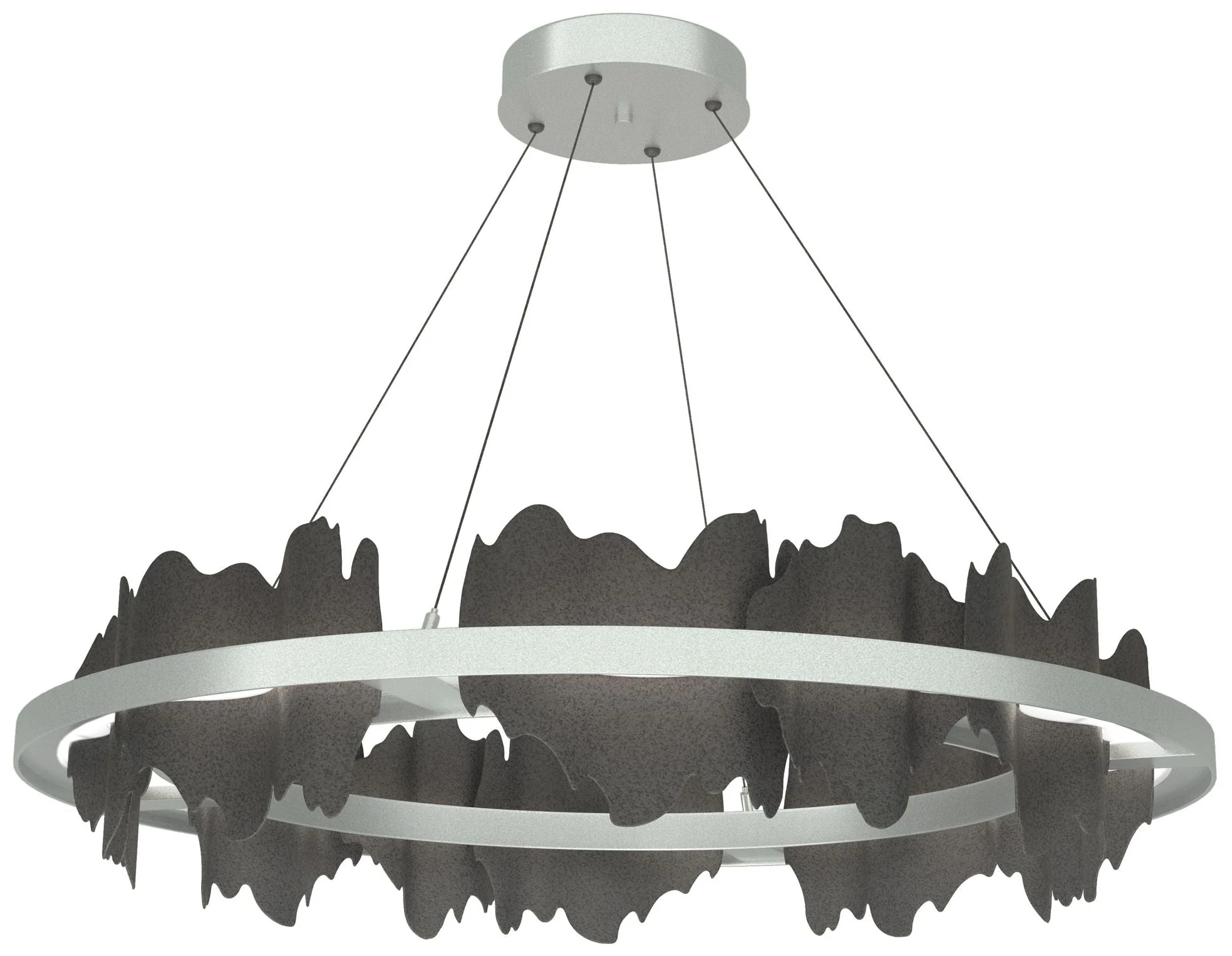 Hildene Circular LED Pendant - Platinum - Iron - Image 1