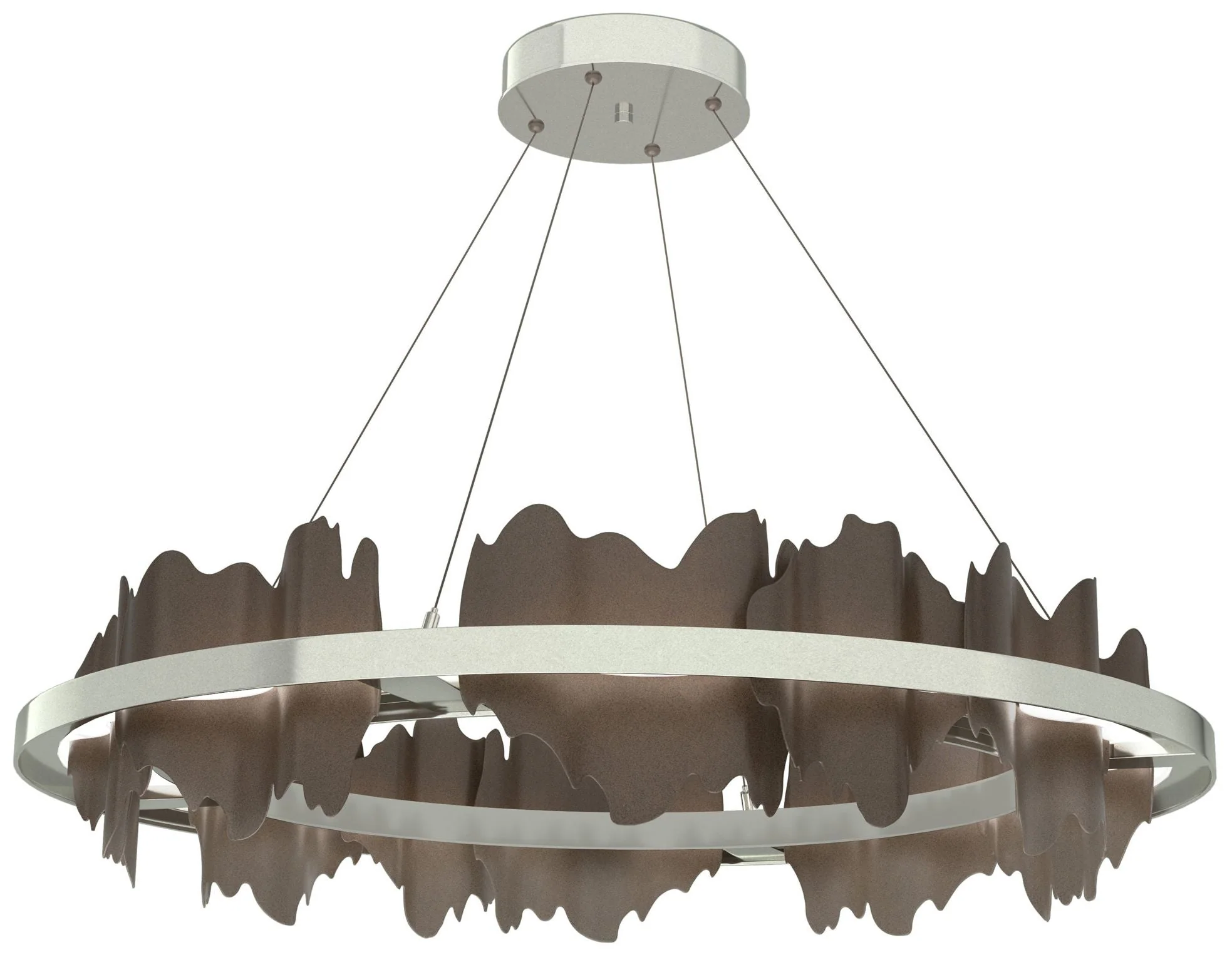 Hildene Circular LED Pendant - Sterling - Bronze - Image 1