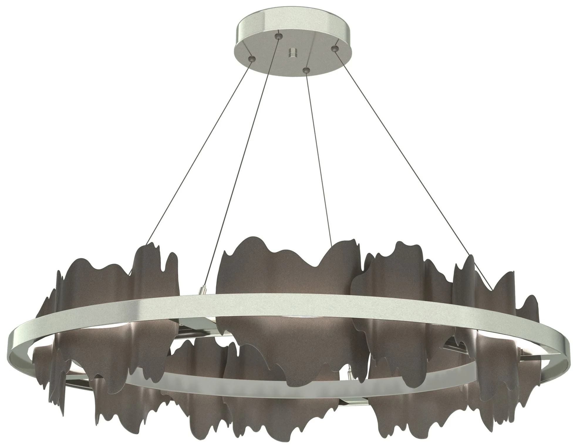 Hildene Circular LED Pendant - Sterling - Dark Smoke - Image 1
