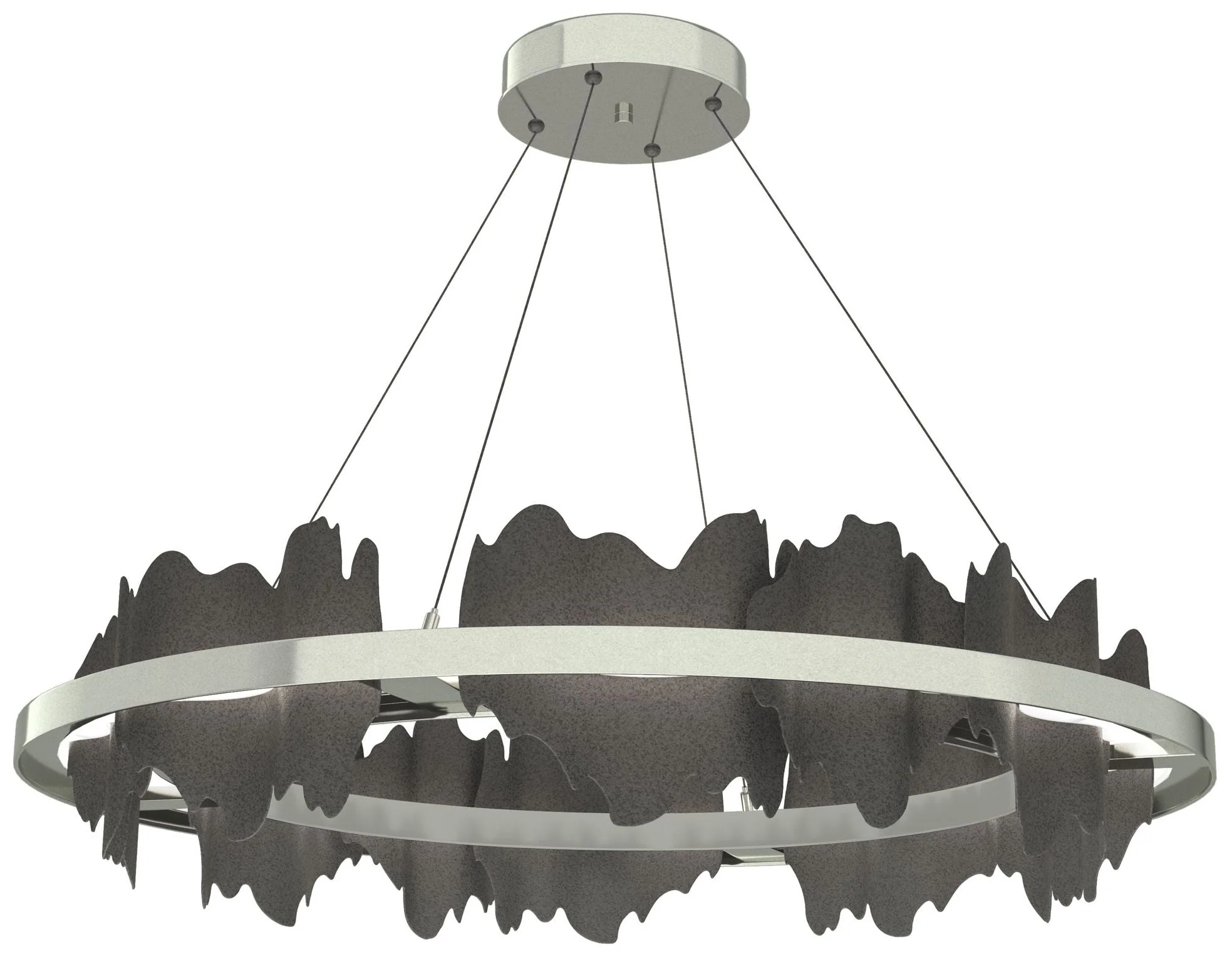Hildene Circular LED Pendant - Sterling - Iron - Image 1