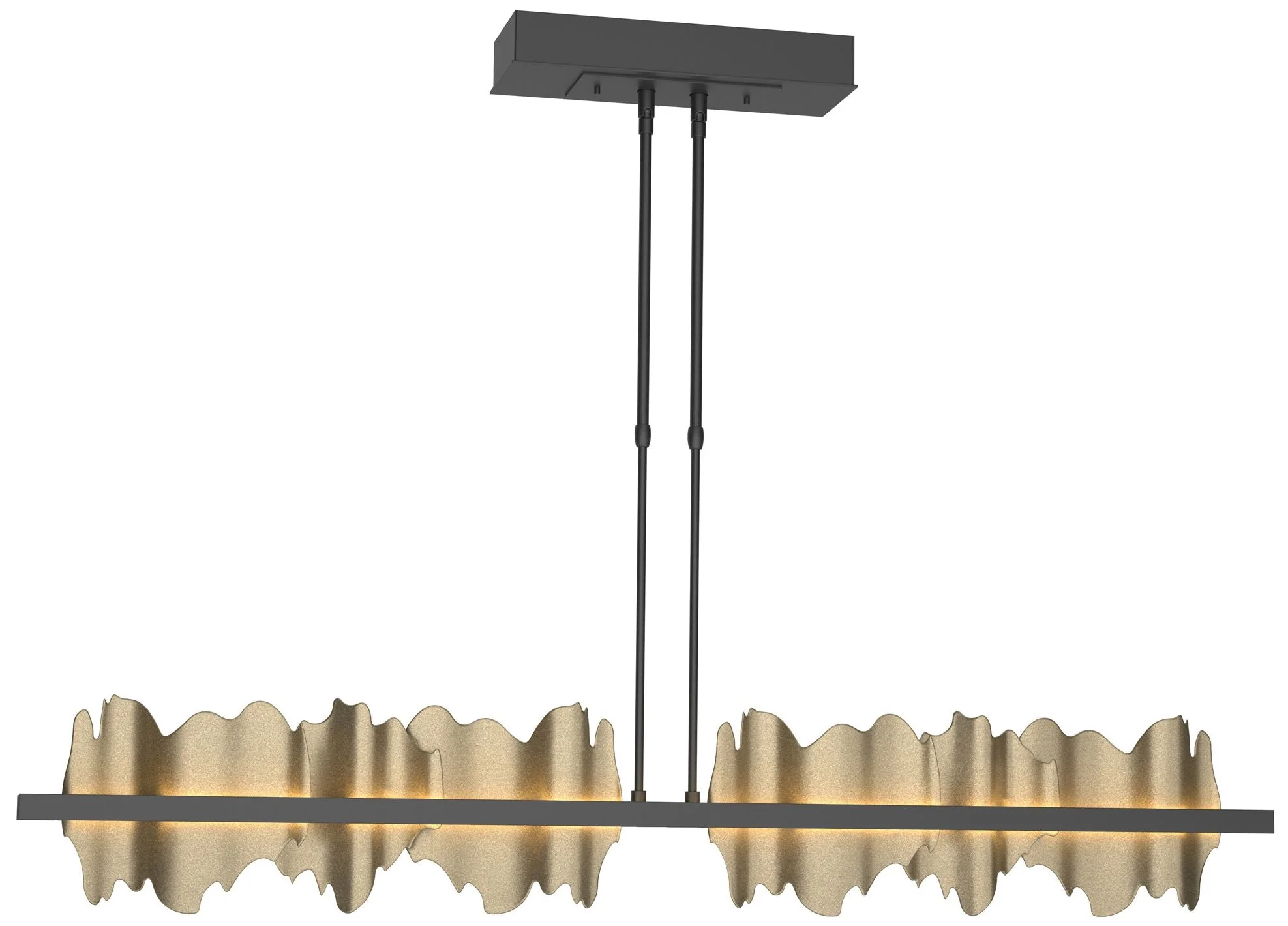 Hildene Large LED Pendant - Black - Gold - Image 1