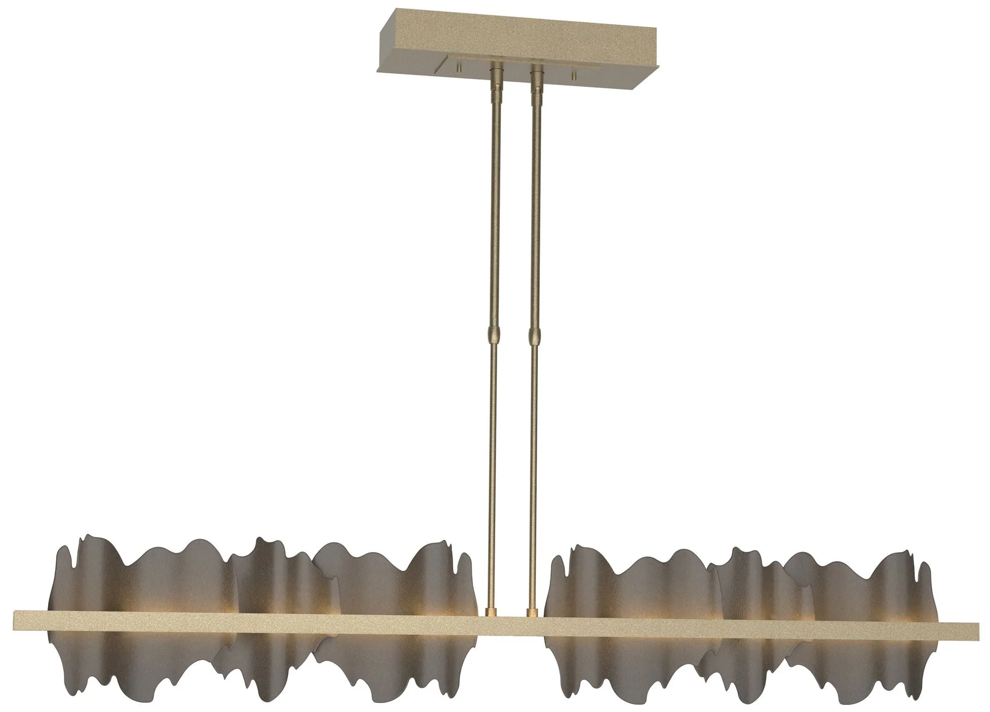 Hildene Large LED Pendant - Gold - Dark Smoke - Image 1