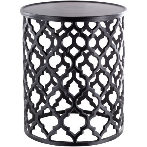 Surya Hammett Modern Black Metal Round Accent Side Table HMMT-102 - Image 2