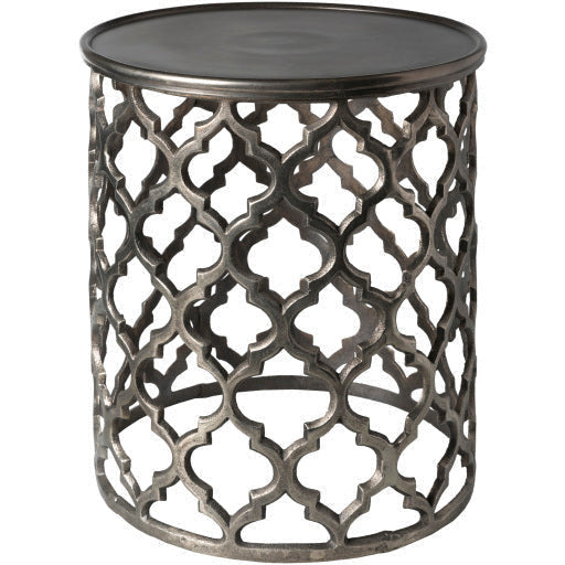 Surya Hammett Modern Charcoal Metal Round Accent Side Table HMMT-101 - Image 2