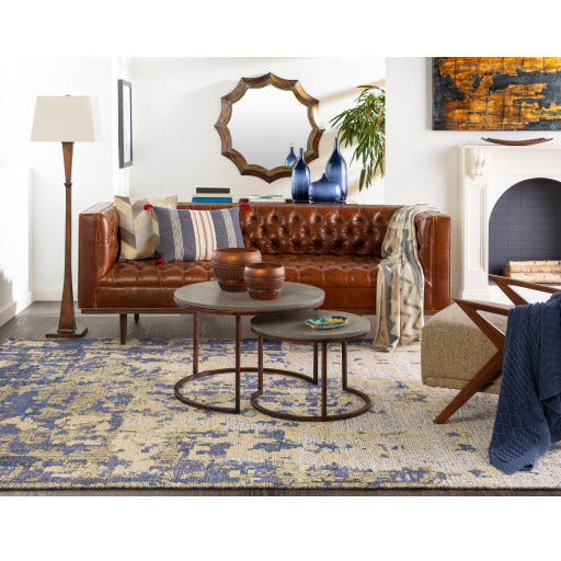 Surya Aaron Modern Gray Wood & Metallic Copper Nesting Coffee Tables  ARN-001 - Image 3