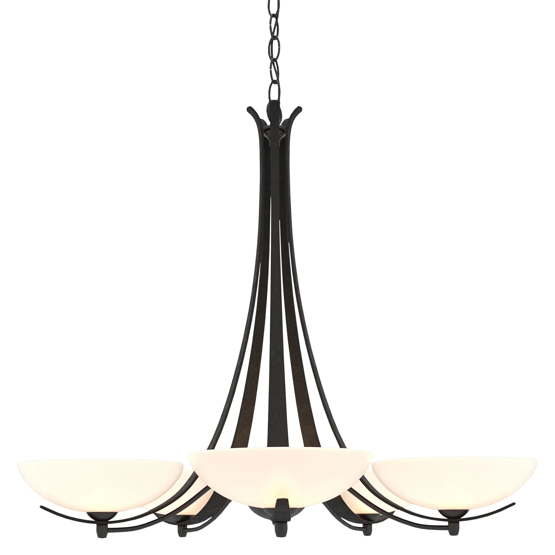 Hubbardton Forge Aegis 31 1/4"W Black 5-Light Chandelier - Image 1