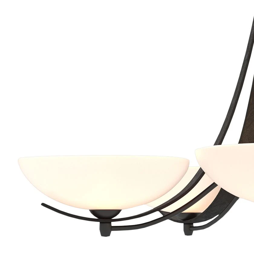 Hubbardton Forge Aegis 31 1/4"W Black 5-Light Chandelier - Image 2