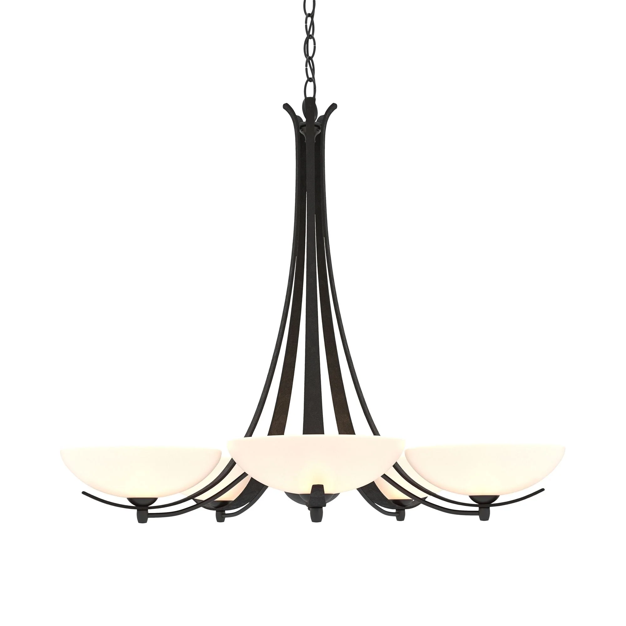Hubbardton Forge Aegis 31 1/4"W Black 5-Light Chandelier - Image 3