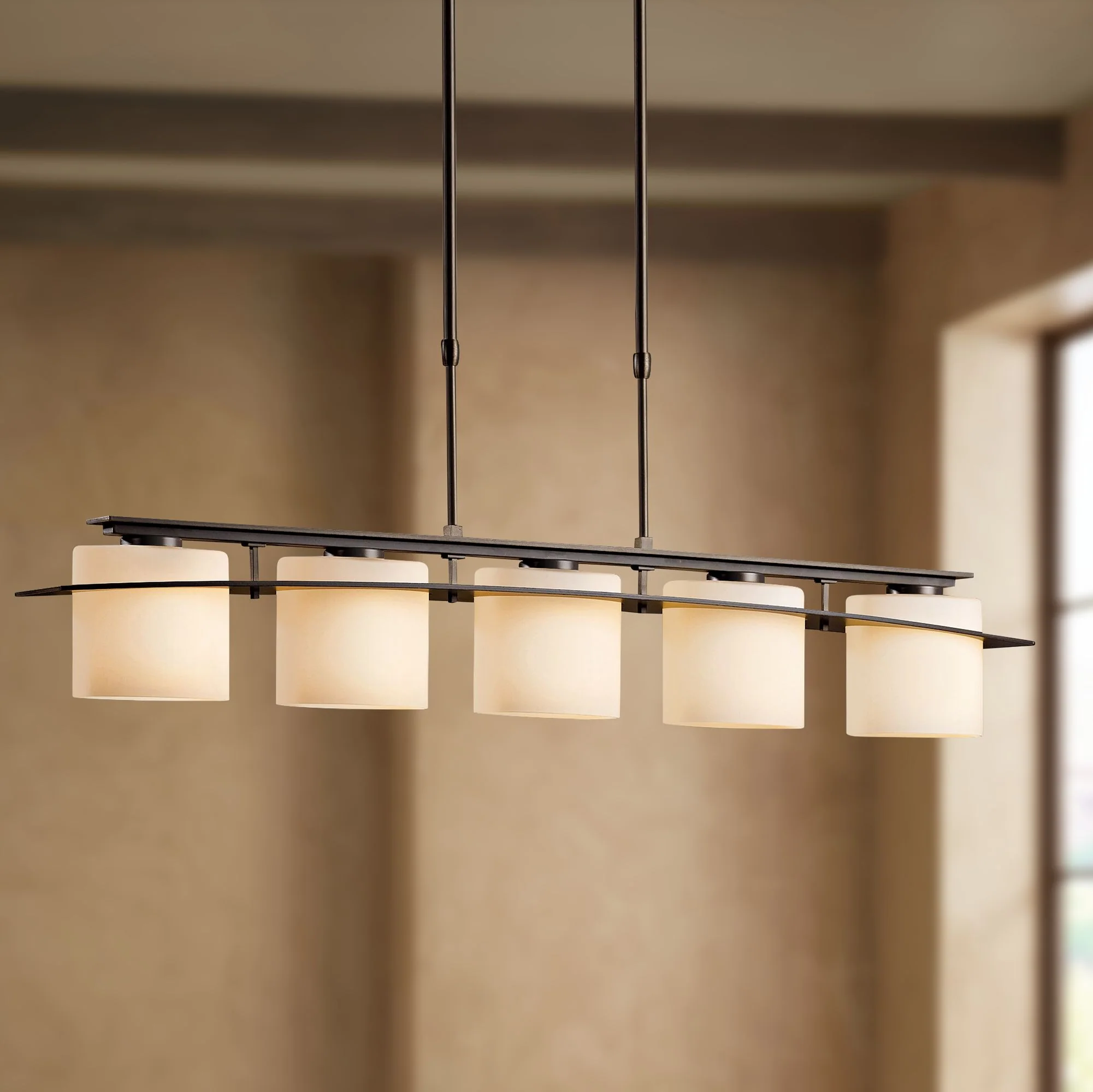 Hubbardton Forge Arc Ellipse 5-Light Wrought Iron Chandelier - Image 1