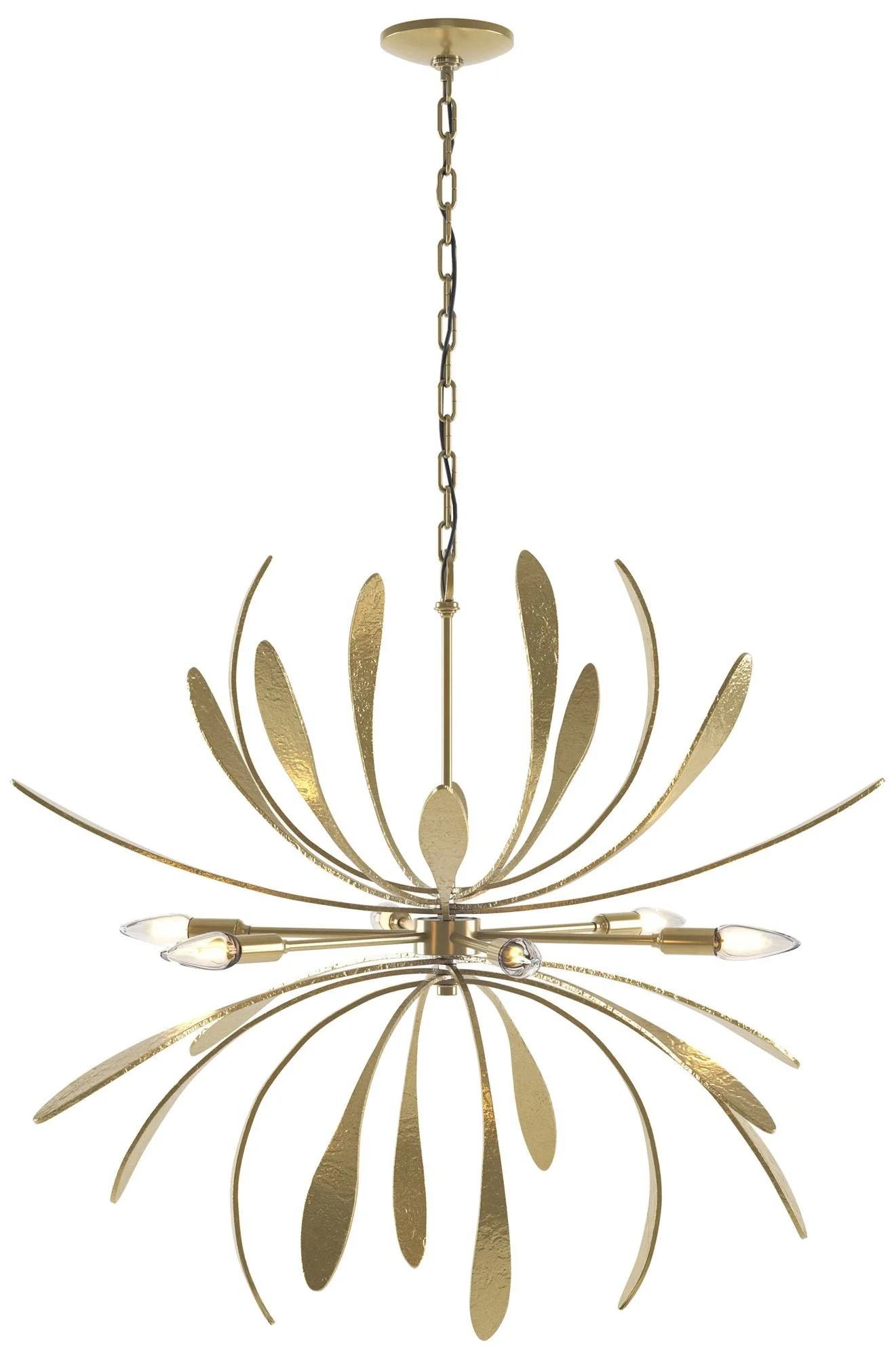 Hubbardton Forge Dahlia 32 3/4" Modern Brass Chandelier - Image 1