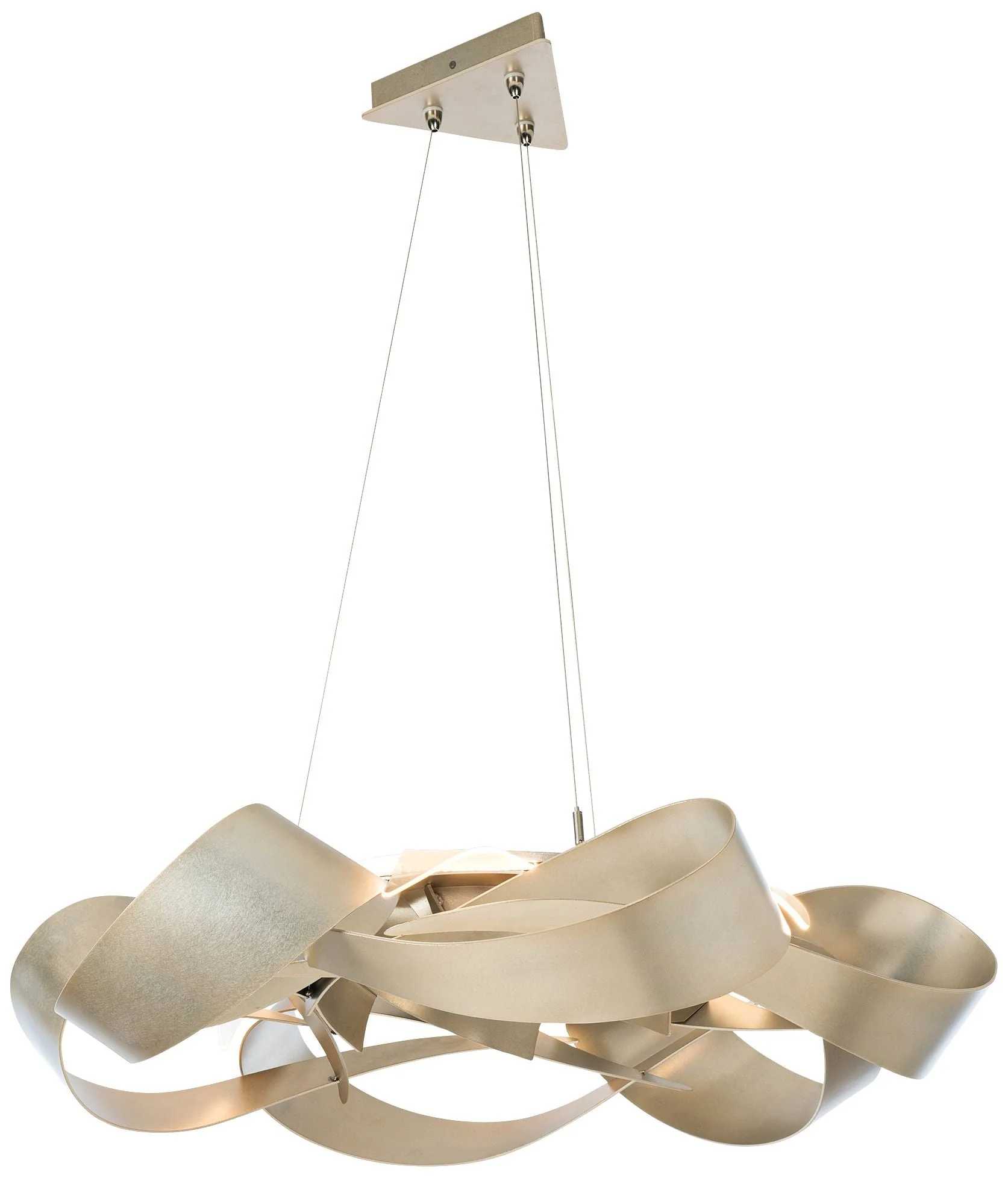 Hubbardton Forge Flux 39 1/2" Wide Soft Gold LED Pendant Light - Image 1