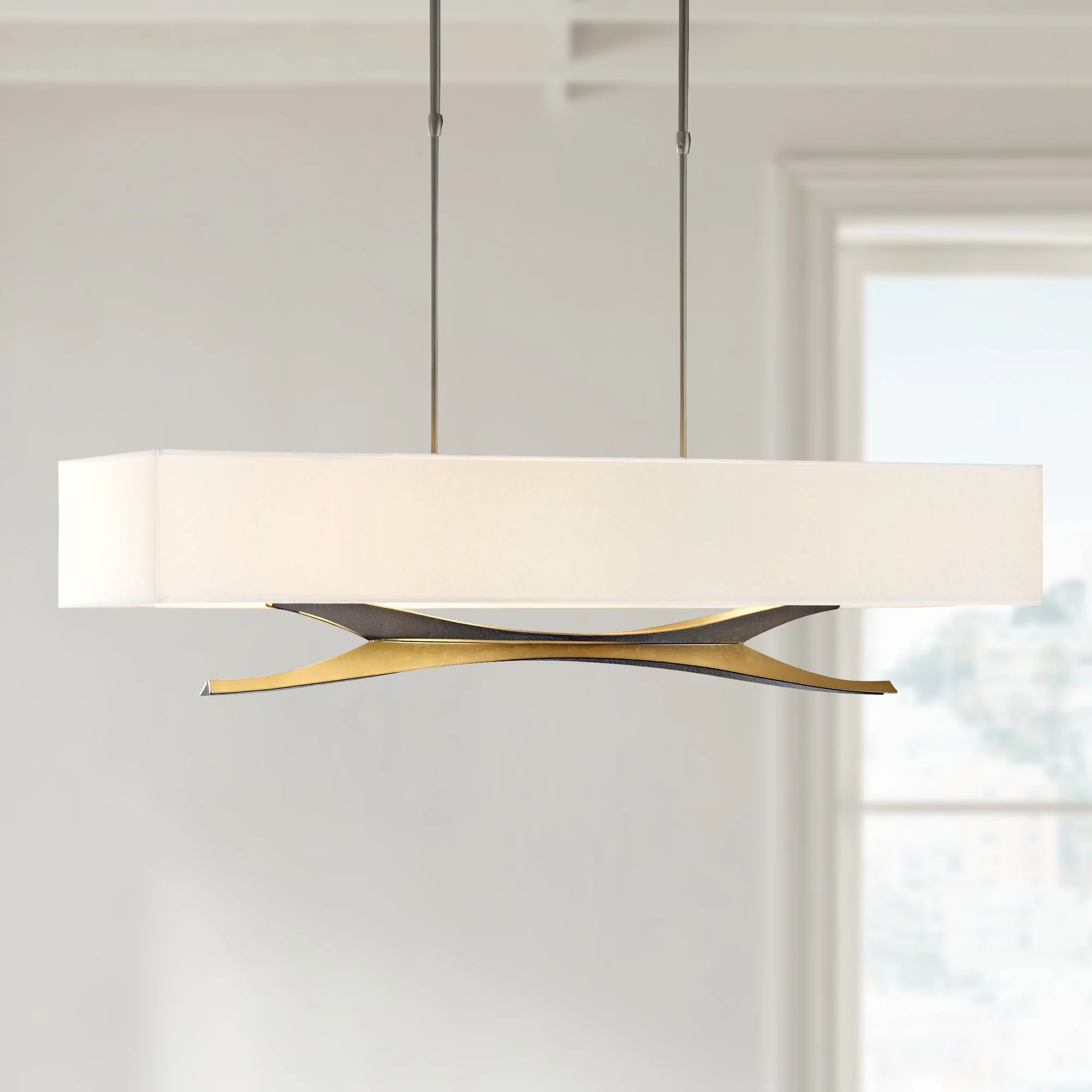 Hubbardton Forge Moreau 42" Wide Dark Smoke Modern Pendant Light - Image 1