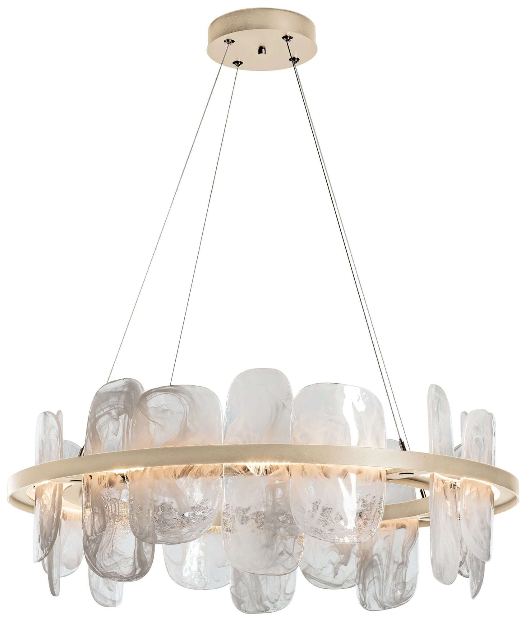 Hubbardton Forge Vitre 38" Wide Soft Gold LED Pendant Light - Image 1