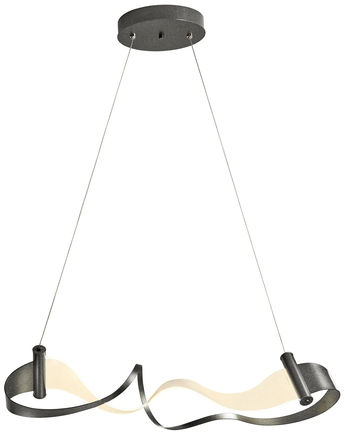 Hubbardton Forge Zephyr 38.5" Wide Natural Iron Modern LED Pendant - Image 1