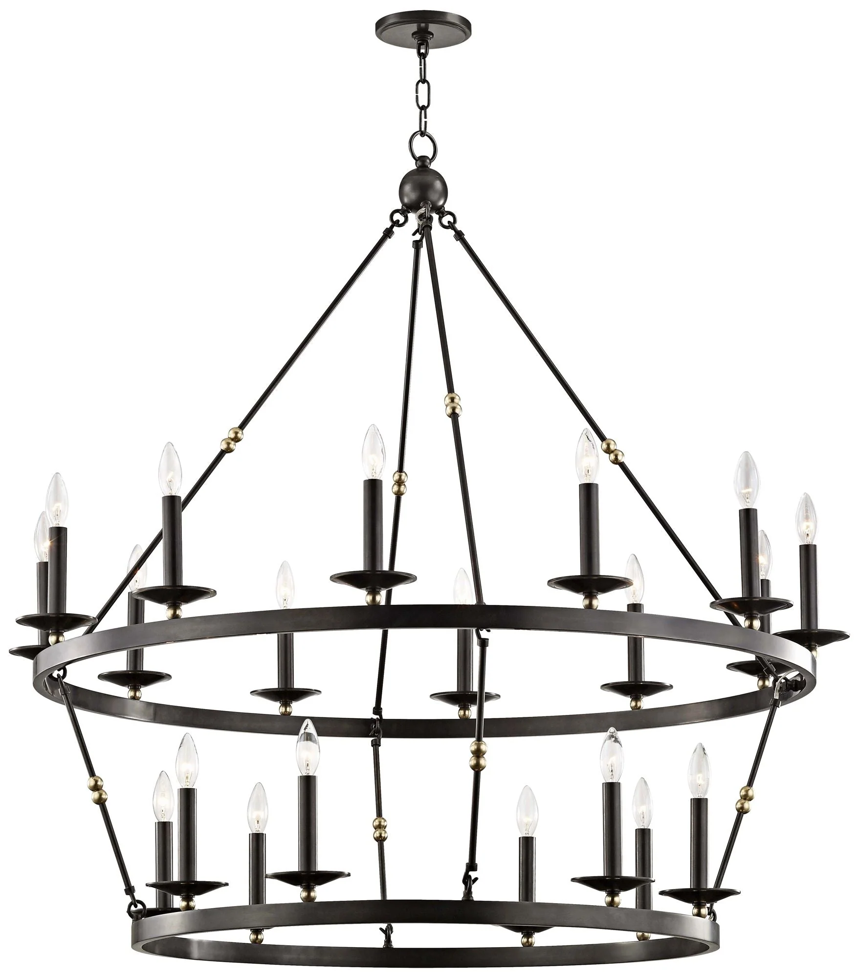 Hudson Valley Allendale 46 3/4"W Bronze 20-Light Chandelier - Image 2