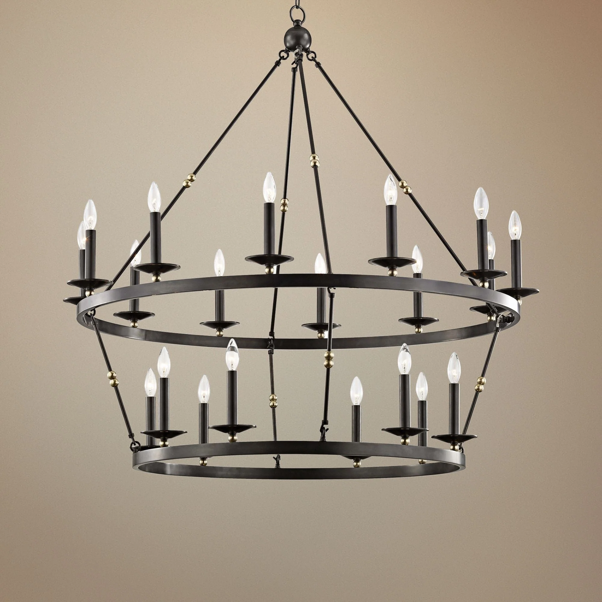 Hudson Valley Allendale 46 3/4"W Bronze 20-Light Chandelier - Image 1