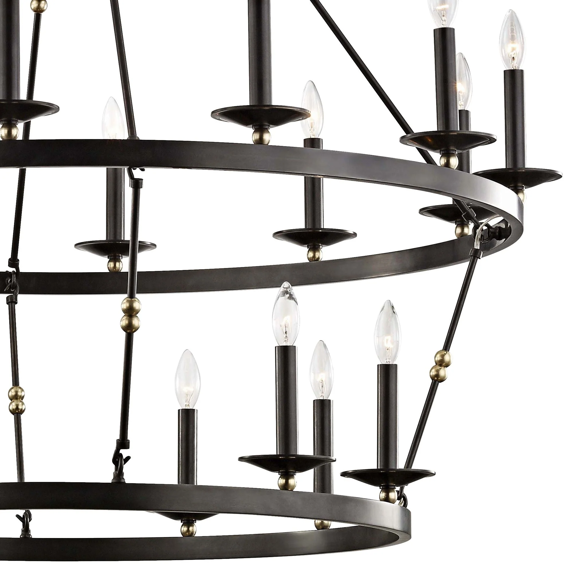 Hudson Valley Allendale 46 3/4"W Bronze 20-Light Chandelier - Image 3