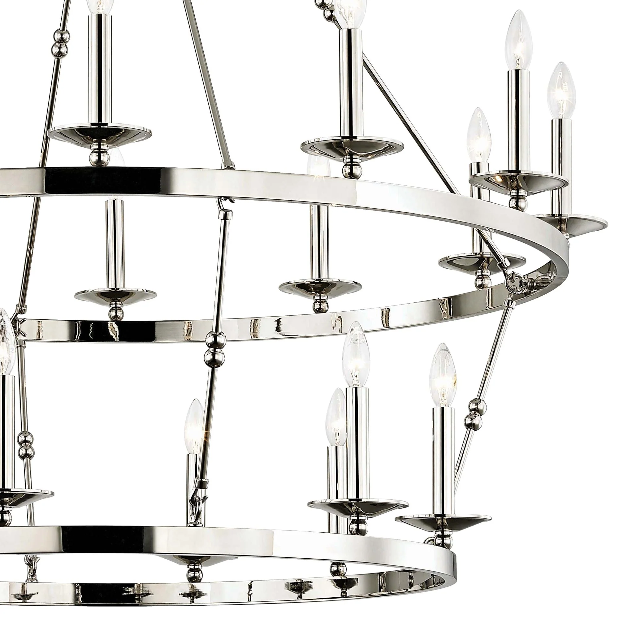 Hudson Valley Allendale 46 3/4"W Nickel 20-Light Chandelier - Image 2