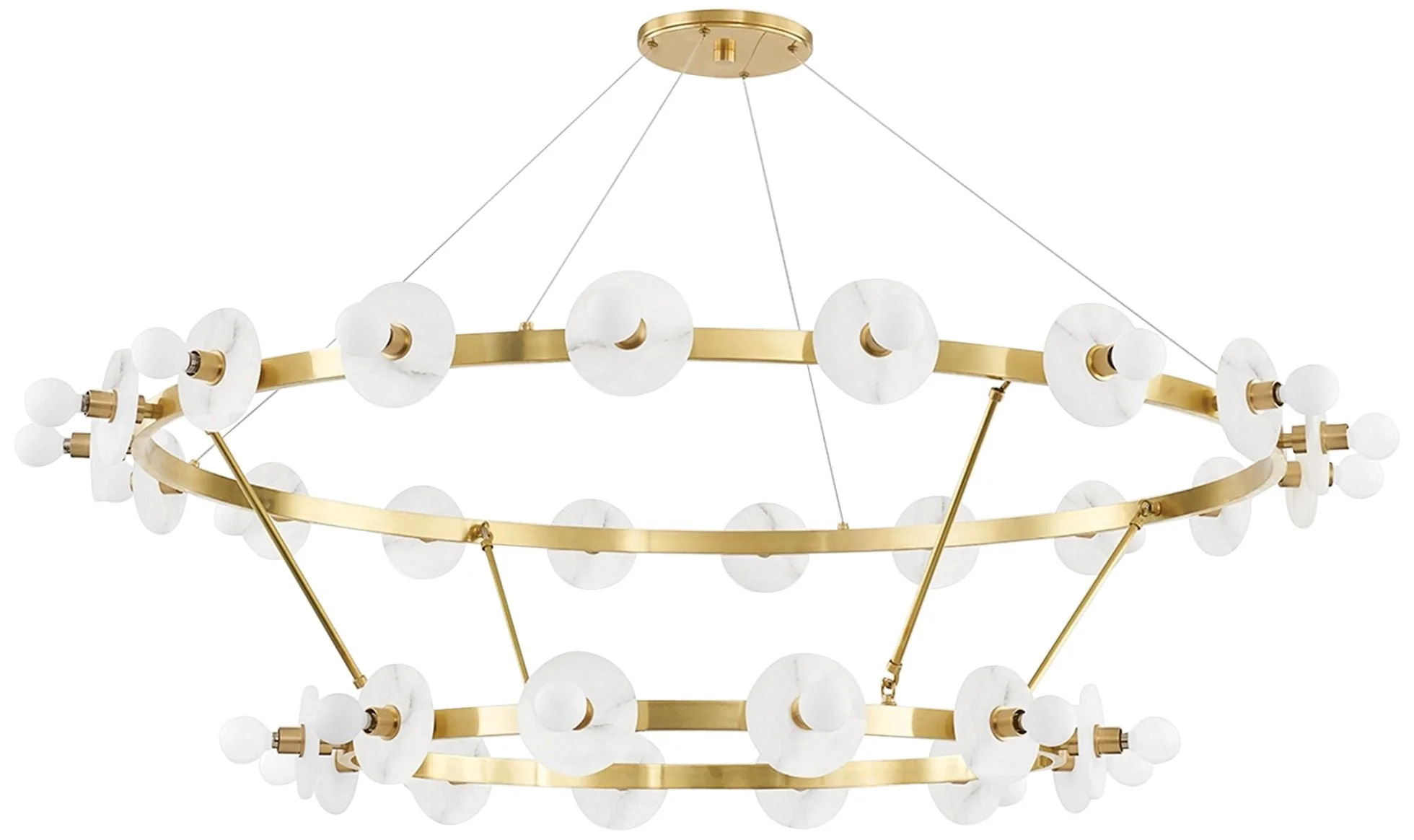 Hudson Valley Austen 58" Wide Aged Brass LED Chandelier - Image 2