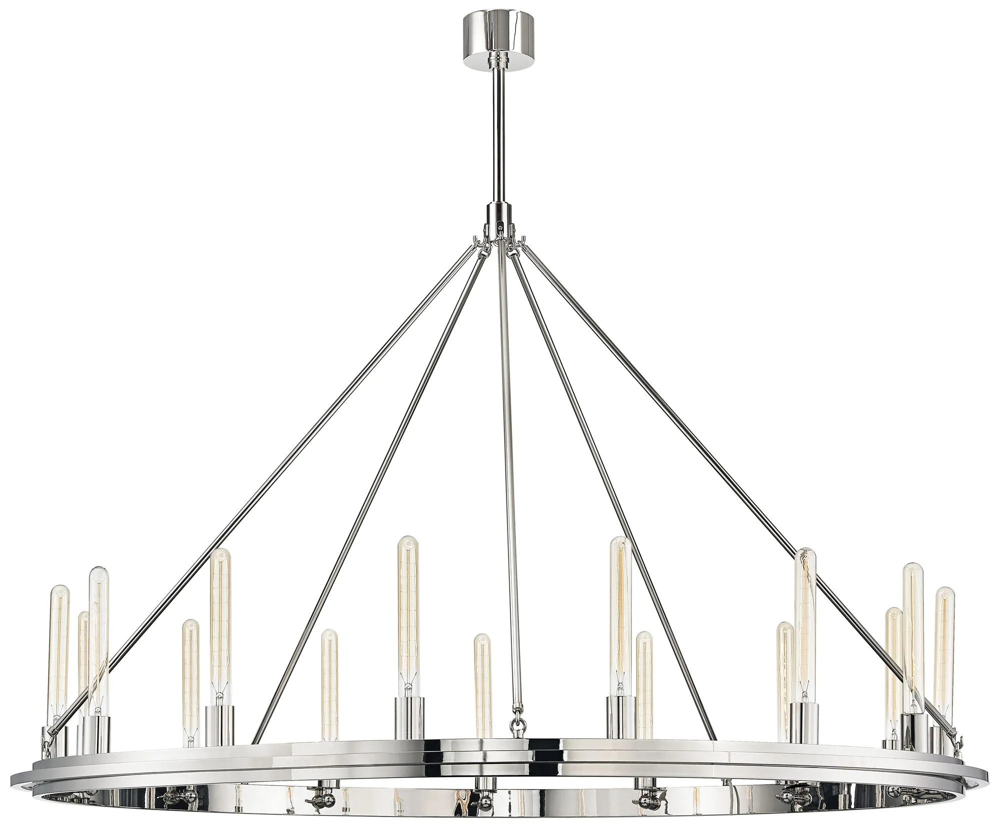 Hudson Valley Chambers 58" Wide Nickel 15-Light Chandelier - Image 1