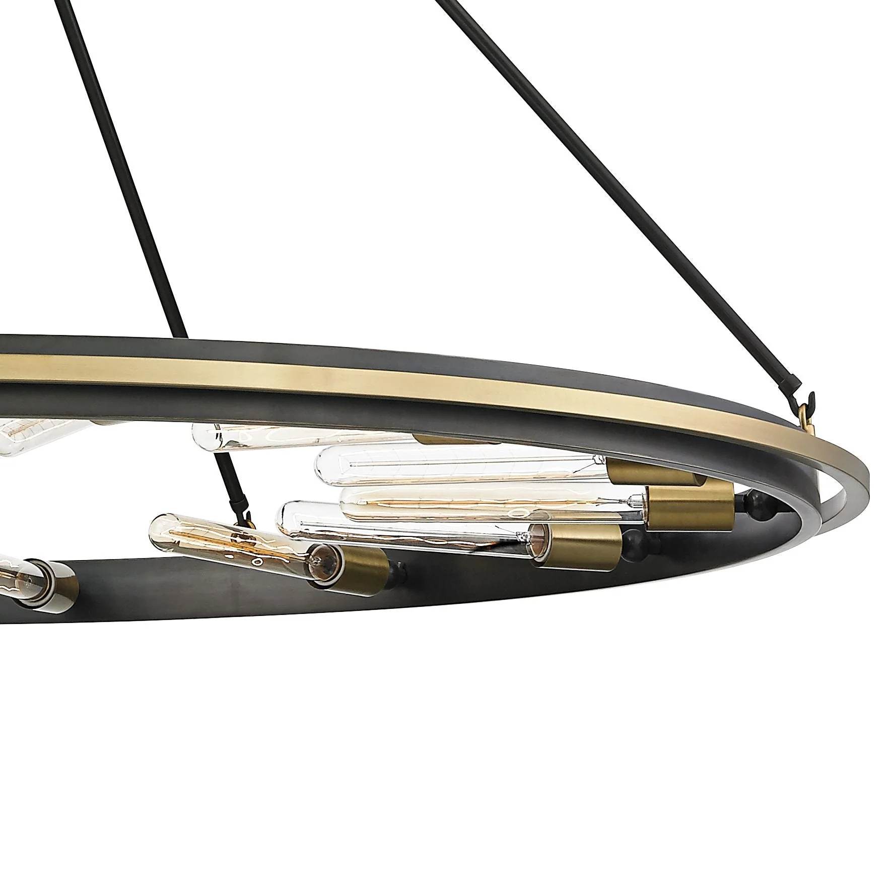 Hudson Valley Chambers 58" Wide Old Bronze 15-Light Pendant - Image 3