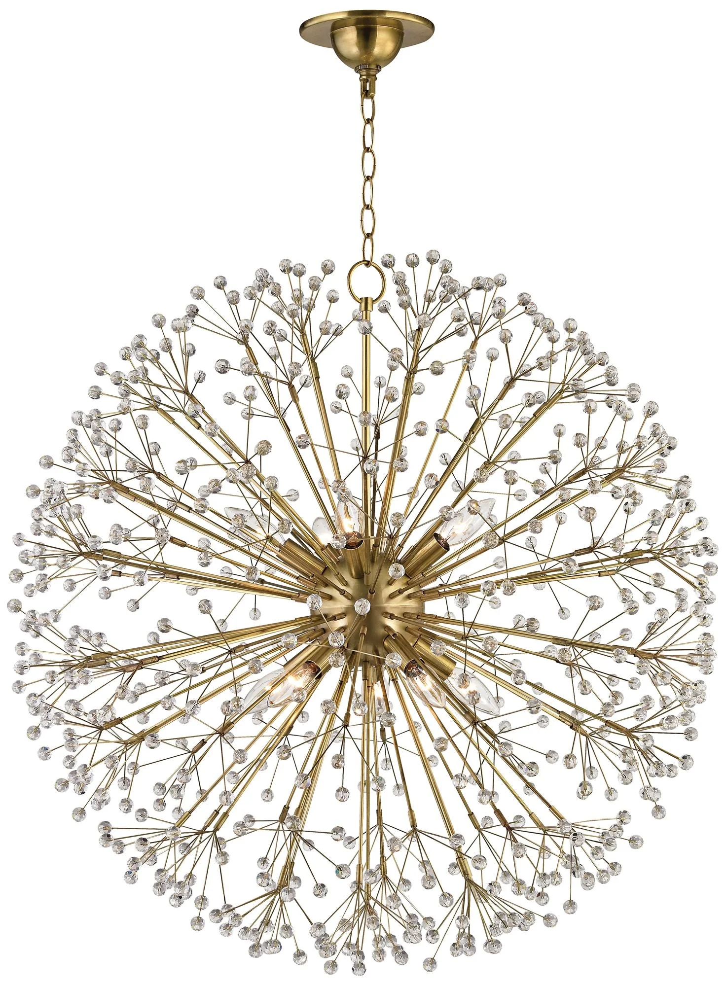 Hudson Valley Dunkirk 30" Wide Aged Brass Chandelier - Image 2