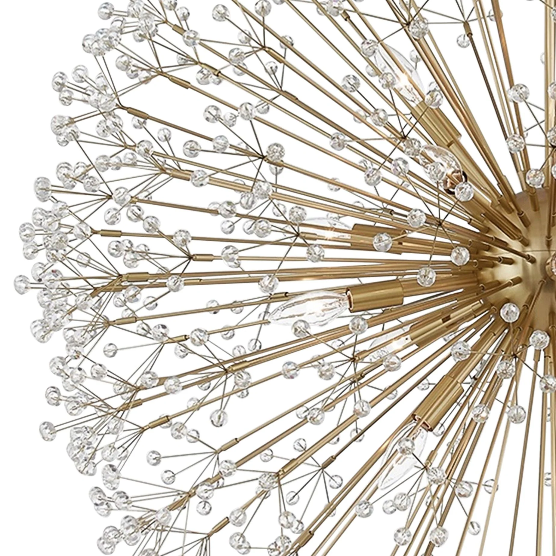 Hudson Valley Dunkirk 40" Wide 16-Light Brass Crystal Globe Chandelier - Image 3
