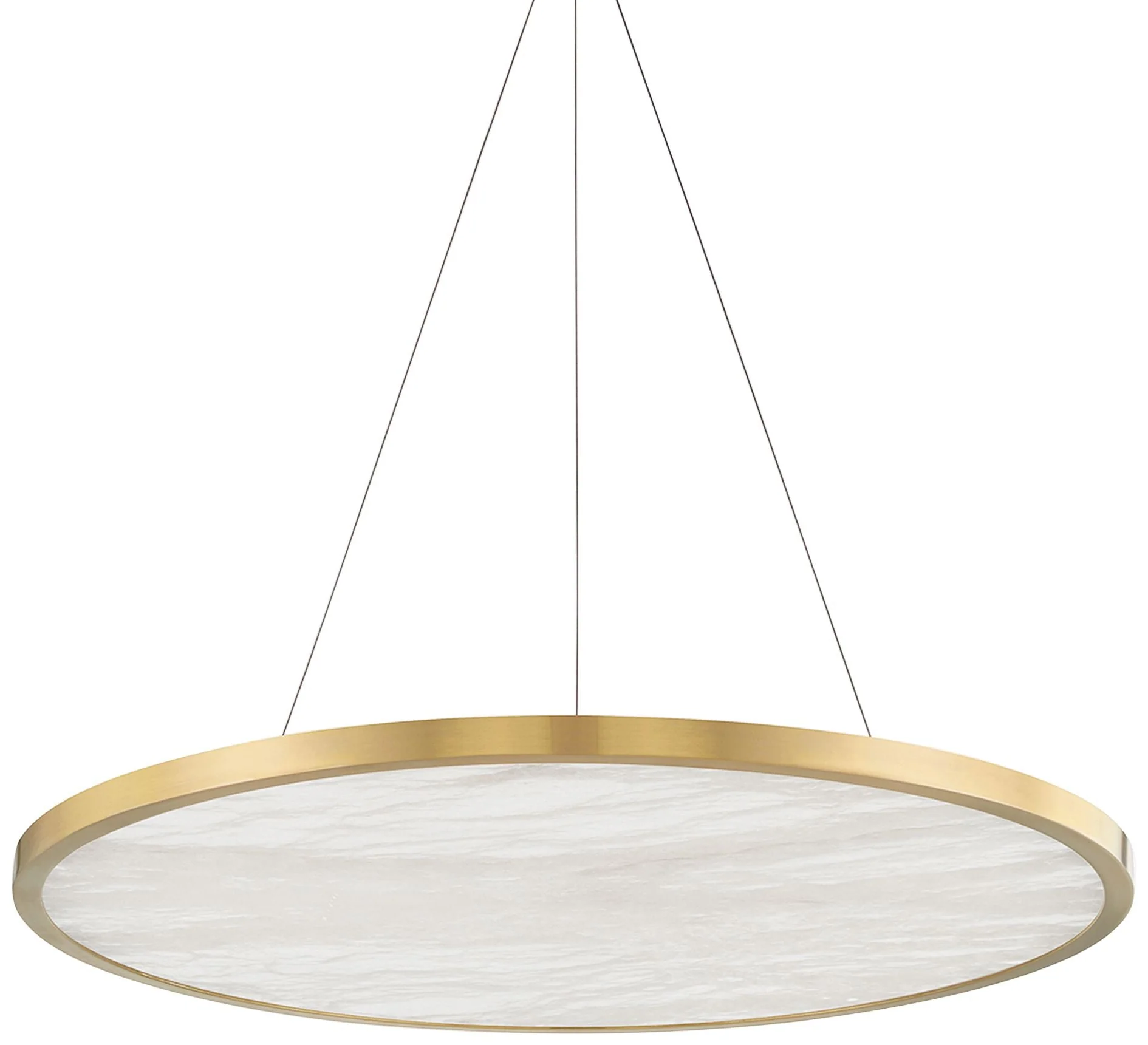 Hudson Valley Eastport 36" Wide Aged Brass LED Pendant Light - Image 1