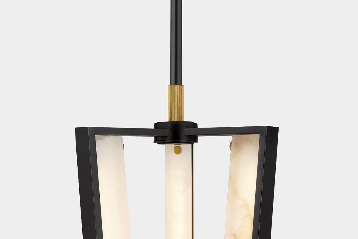 Hudson Valley Edgemere 16" 4 Lt. Aged Brass Pendant - Image 2
