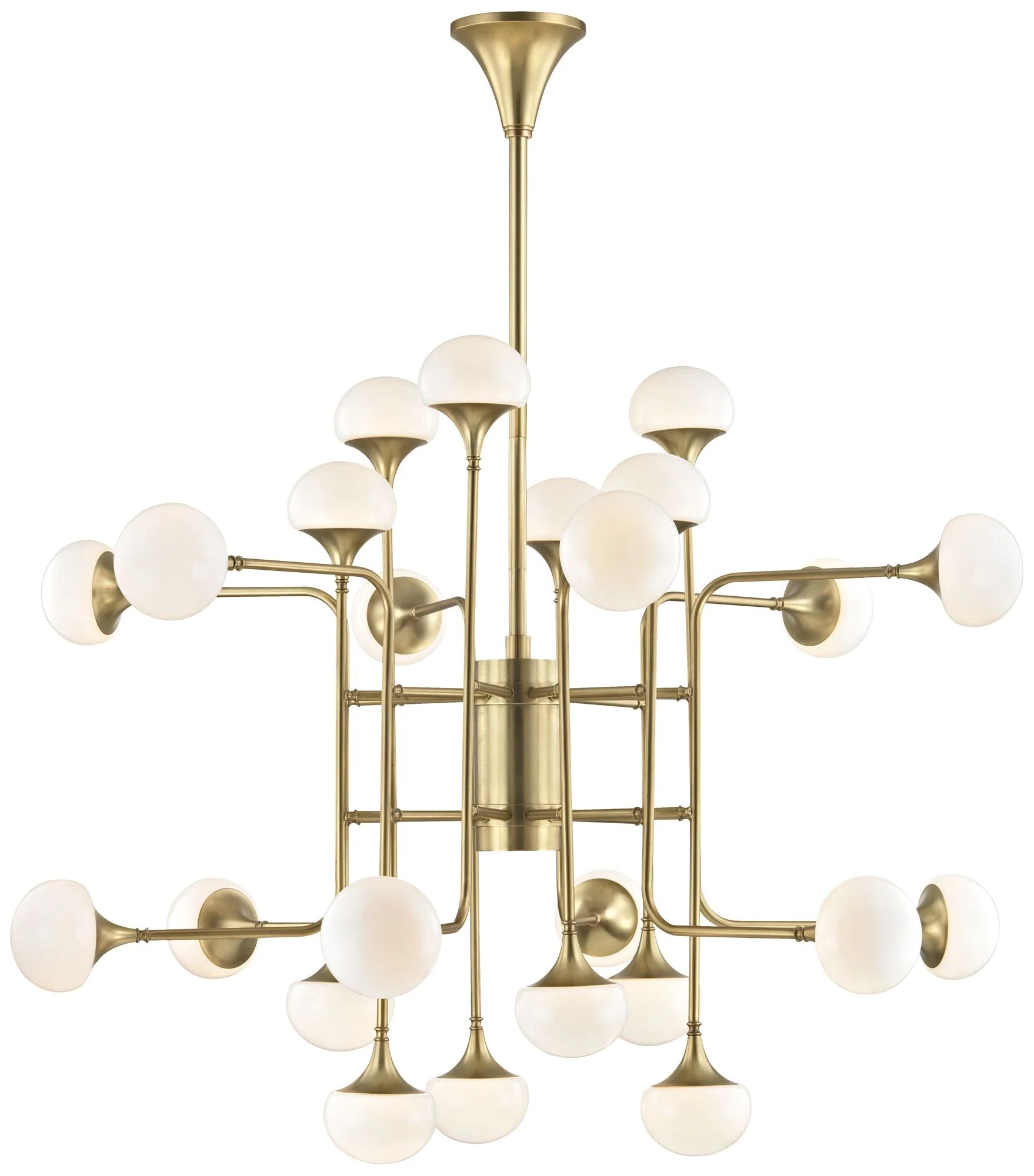 Hudson Valley Fleming 45.7" Wide Aged Brass 24 Light Led Chandelier - Image 1
