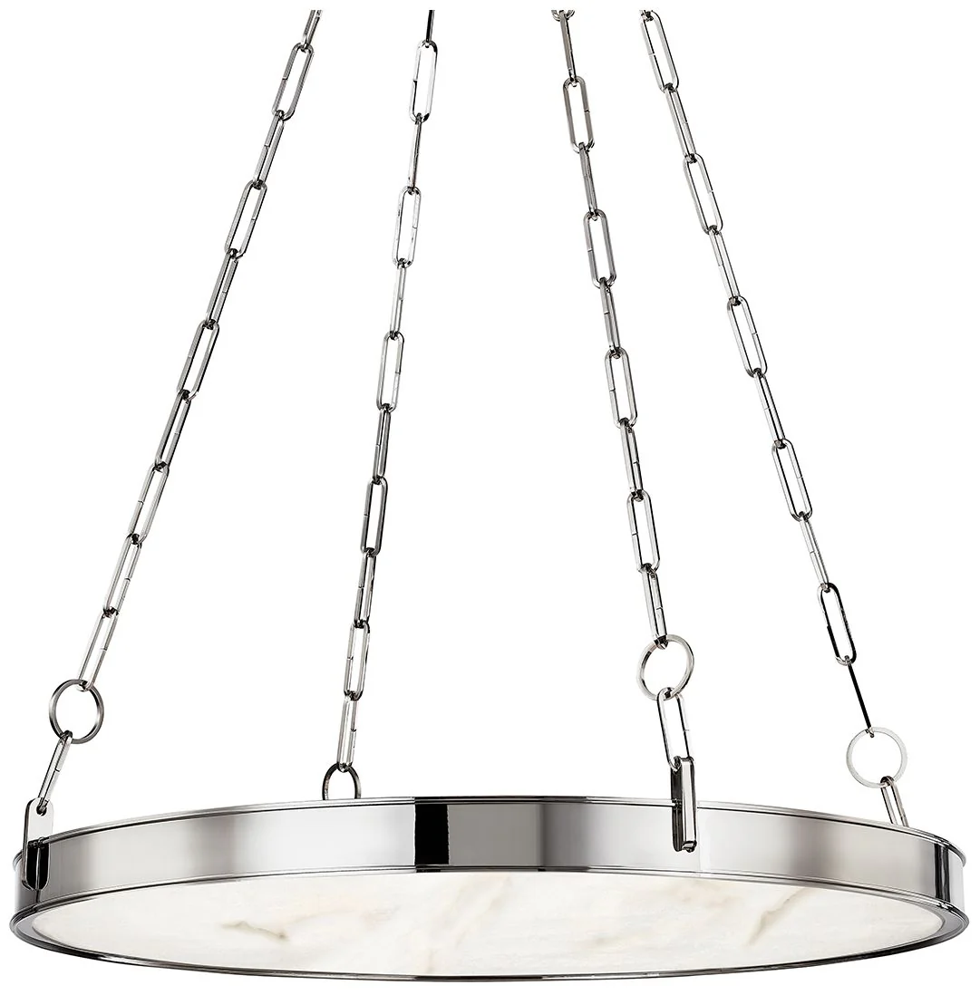 Hudson Valley Kirby 30" Wide Polished Nickel 1 Light LED Chandelier - Image 1