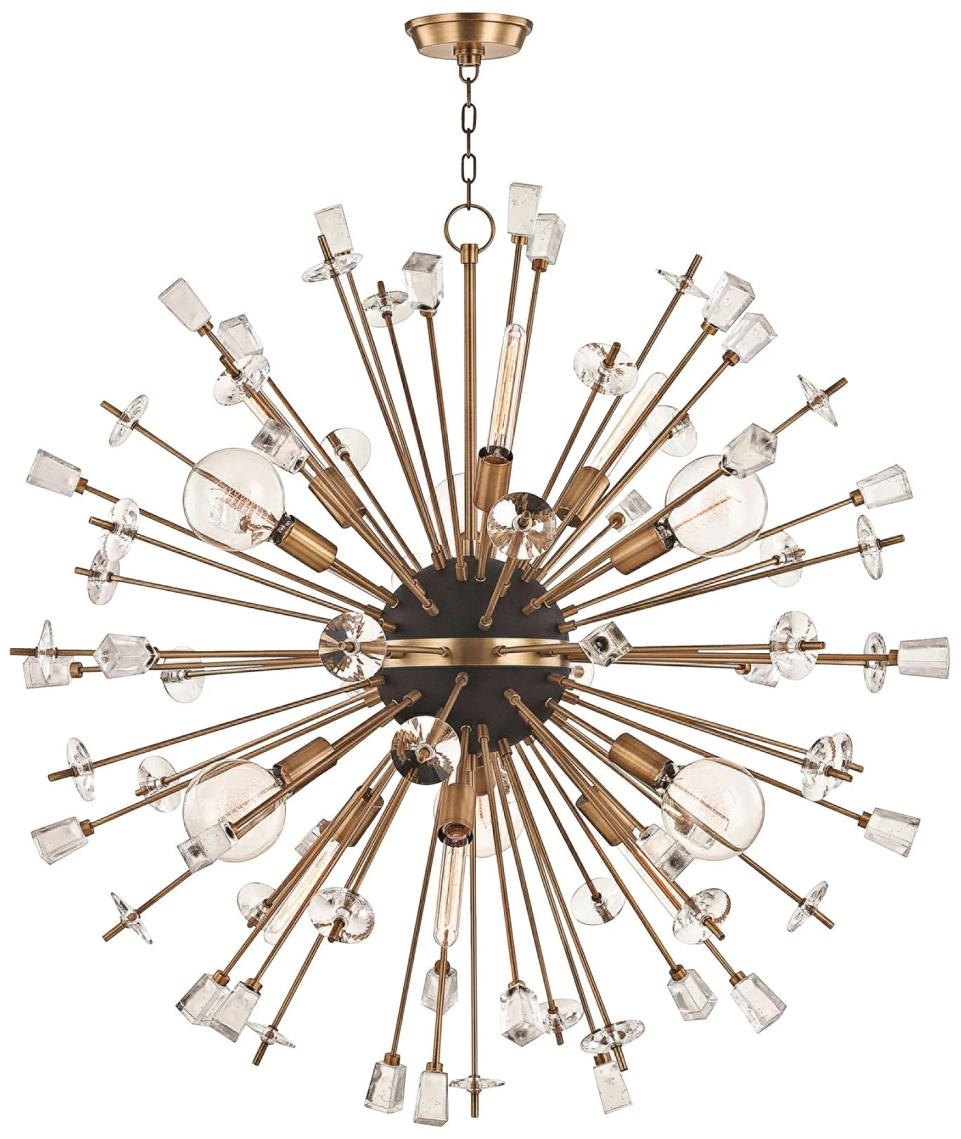 Hudson Valley Liberty 46" Wide Aged Brass Chandelier - Image 2