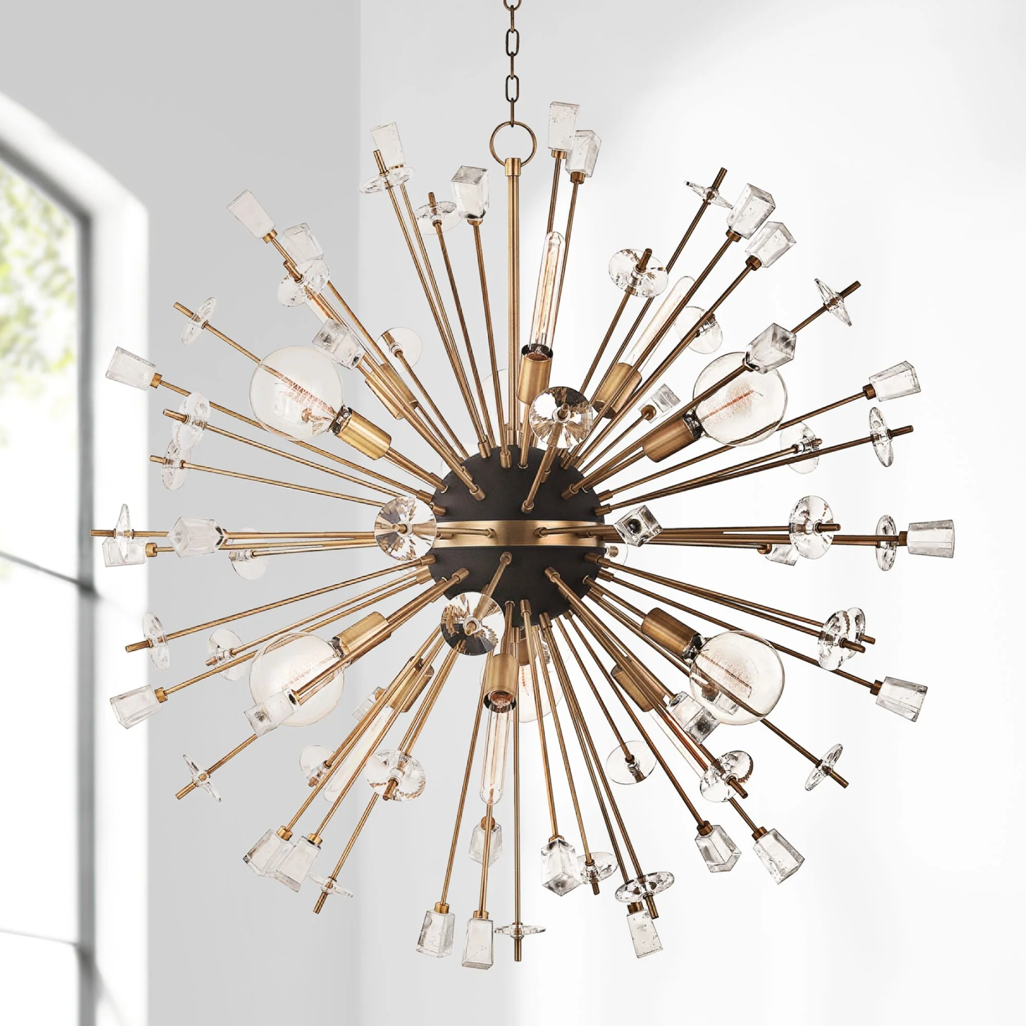 Hudson Valley Liberty 46" Wide Aged Brass Chandelier - Image 1