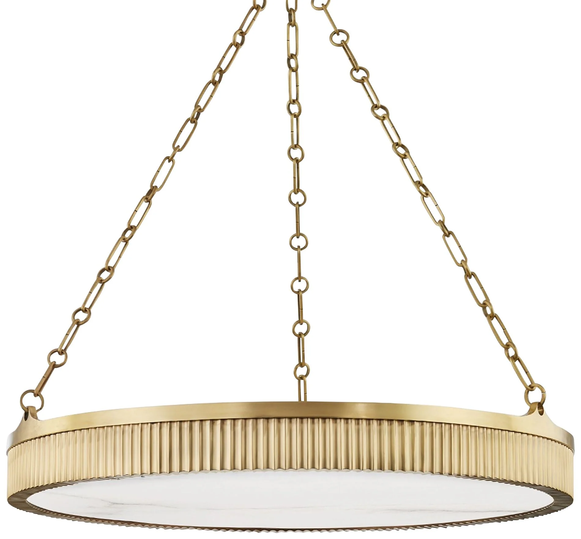Hudson Valley Lynden 30" Wide Aged Brass LED Chandelier - Image 2