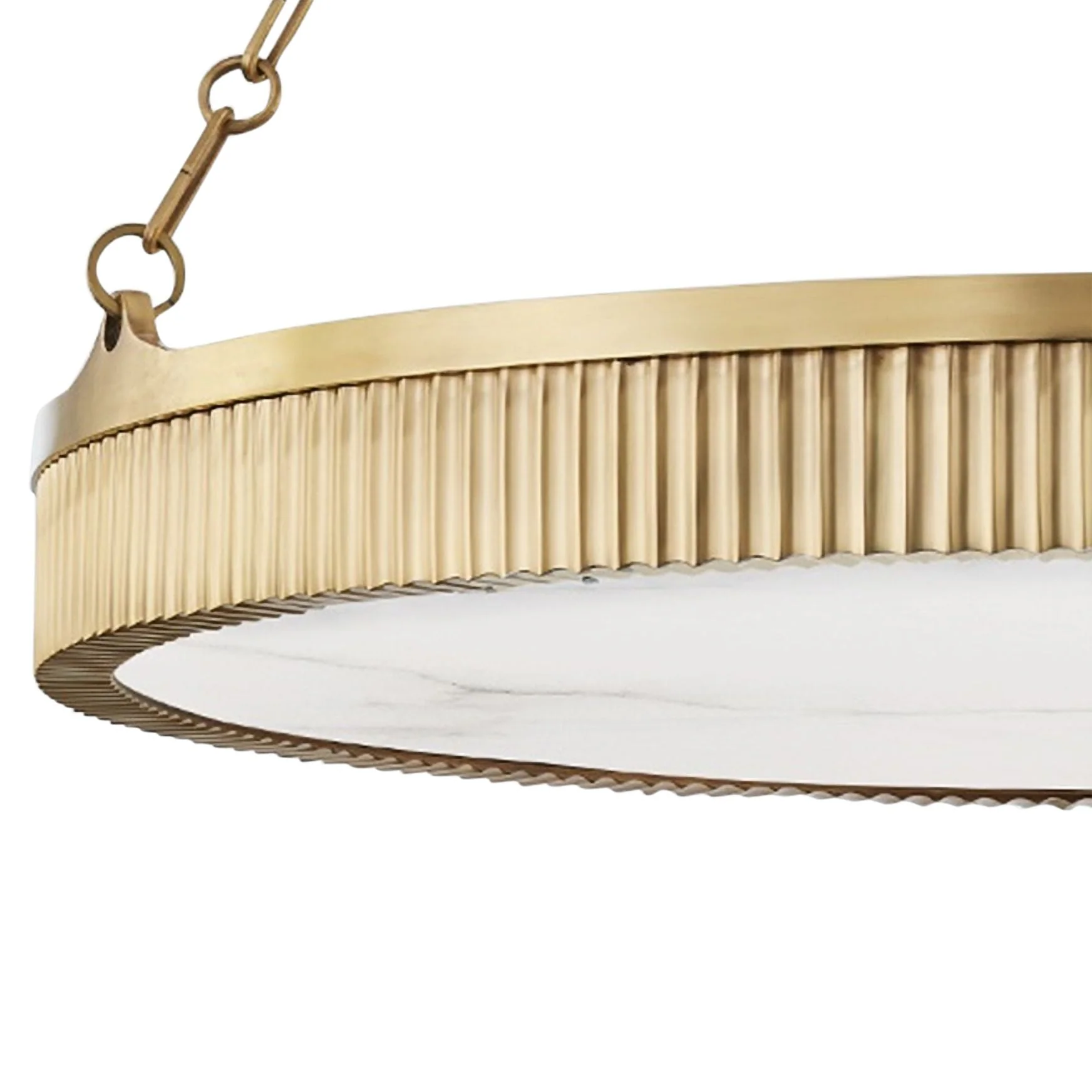 Hudson Valley Lynden 30" Wide Aged Brass LED Chandelier - Image 3