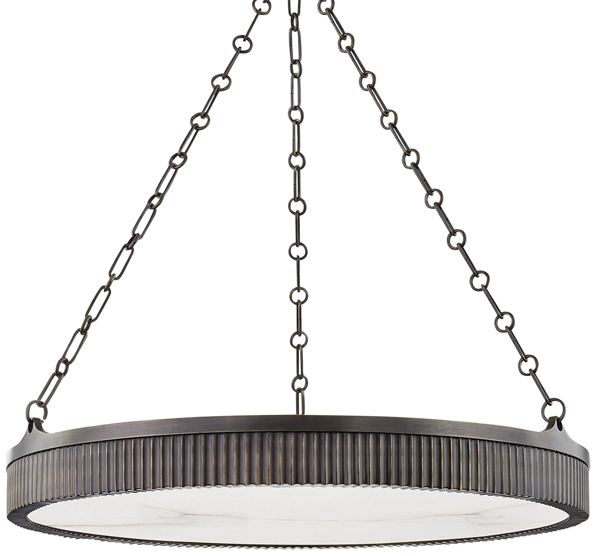 Hudson Valley Lynden 30"W Distressed Bronze LED Chandelier - Image 2