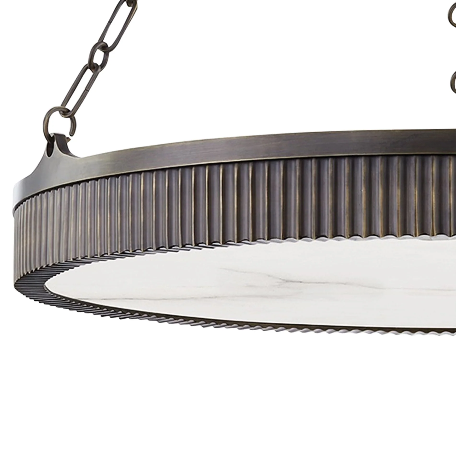 Hudson Valley Lynden 30"W Distressed Bronze LED Chandelier - Image 3