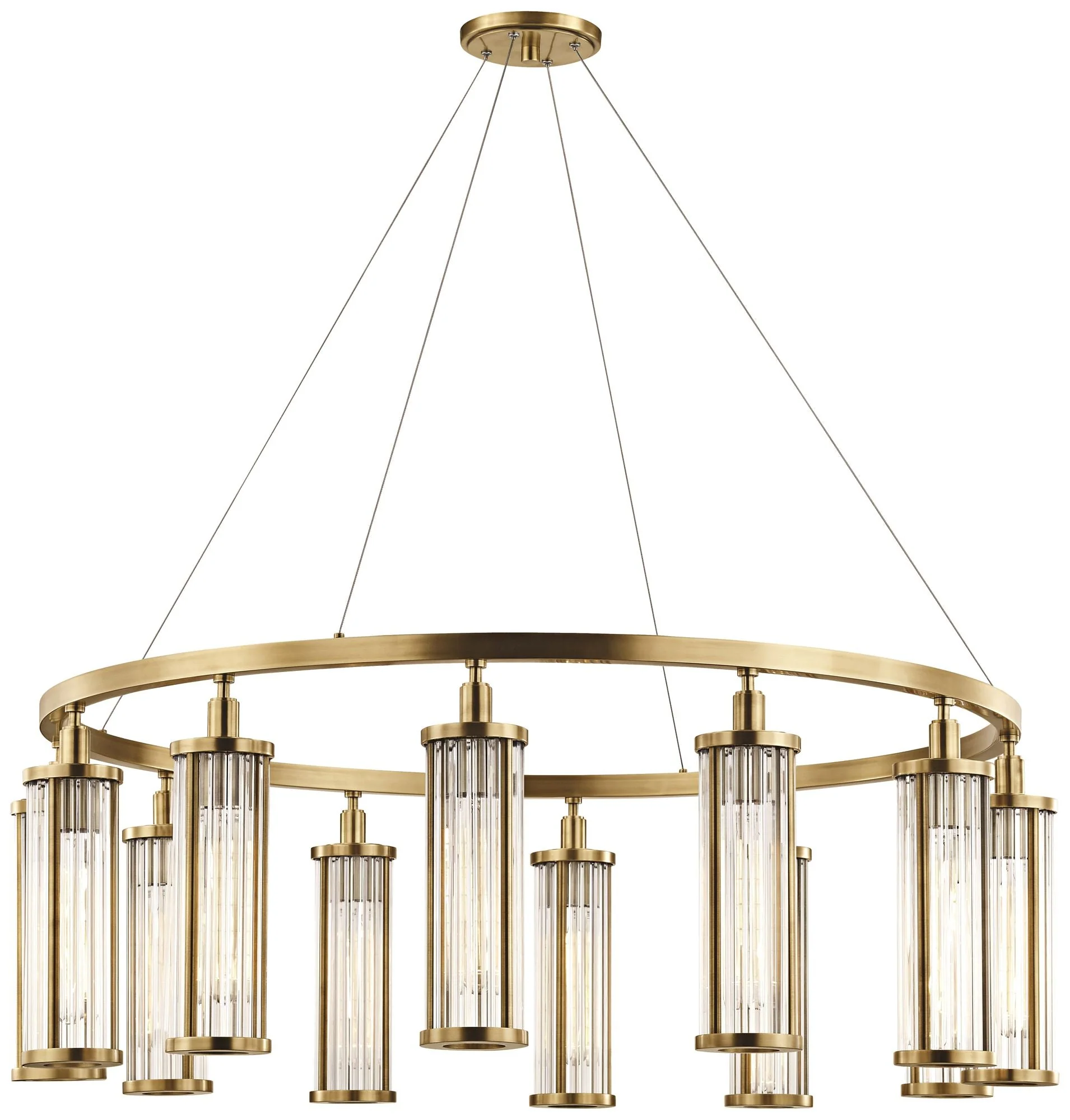 Hudson Valley Marley 42 1/2"W Aged Brass 12-Light Pendant - Image 2