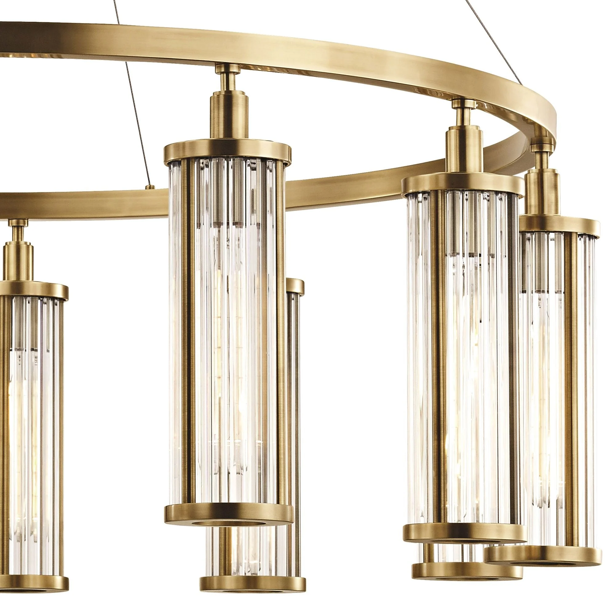 Hudson Valley Marley 42 1/2"W Aged Brass 12-Light Pendant - Image 3