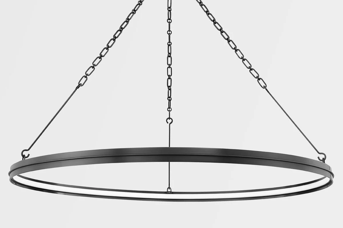Hudson Valley Rosendale 56"W Old Bronze LED Ring Chandelier - Image 2