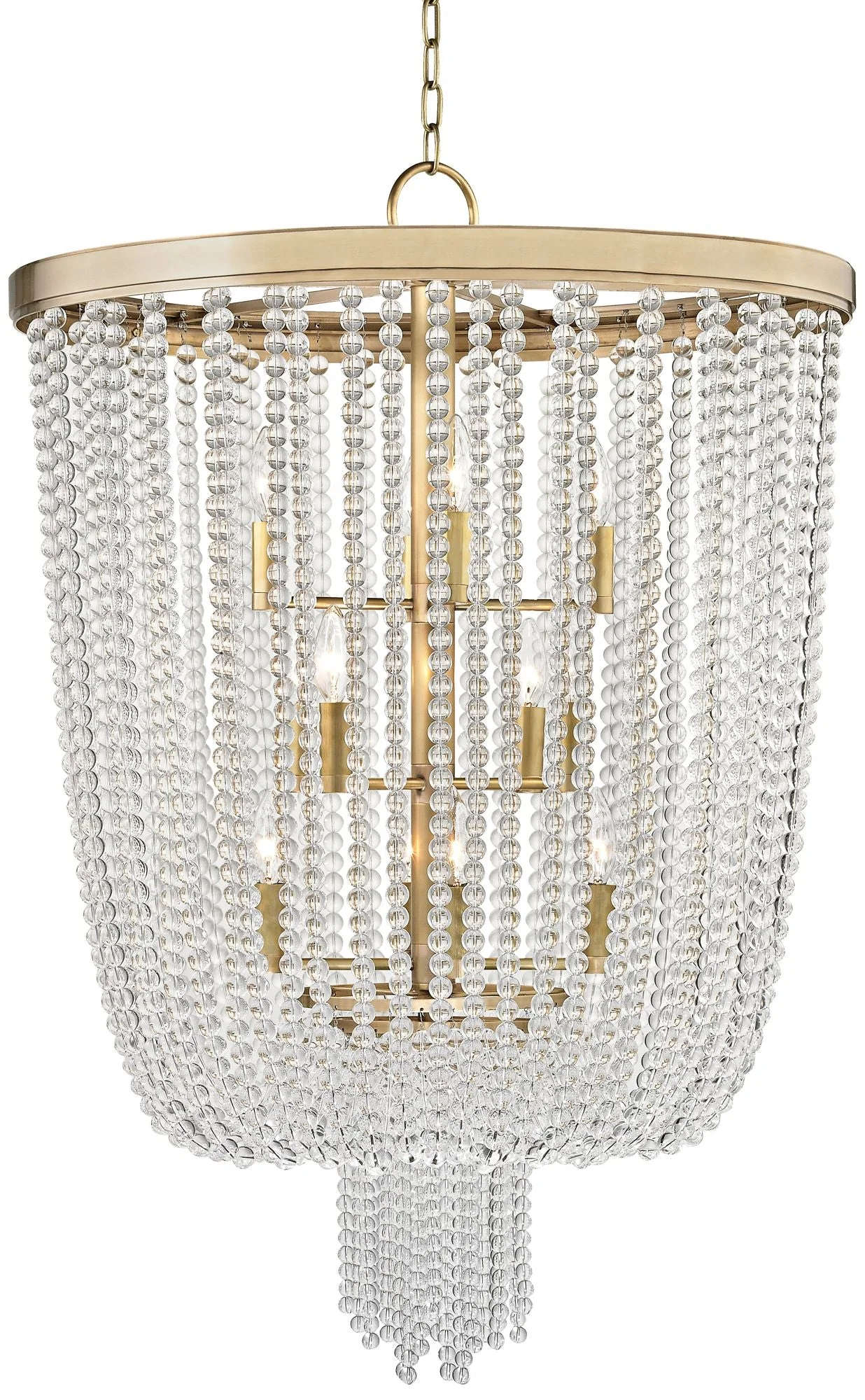 Hudson Valley Royalton 26" Wide Aged Brass Pendant Light - Image 2