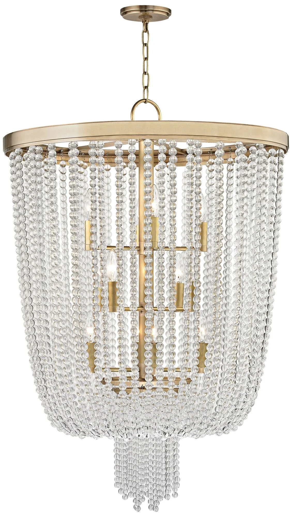 Hudson Valley Royalton 26" Wide Aged Brass Pendant Light - Image 3